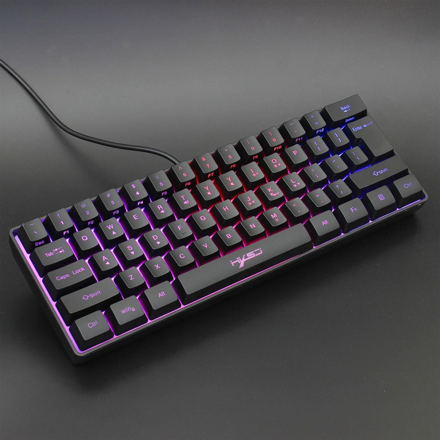 Gaming Mini Wired Keyboard RGB Backlit USB for Laptops Keyboard Mouse Combo