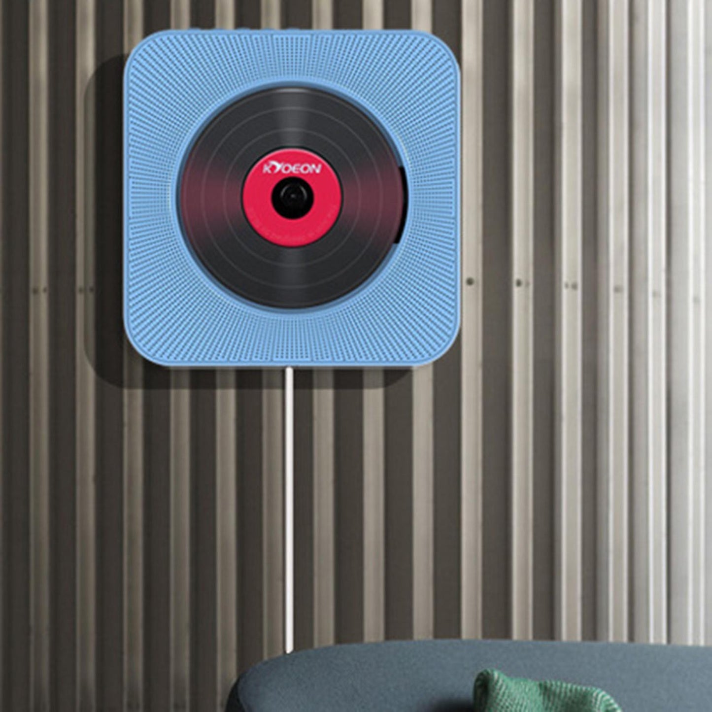 Portable Wall Mounted CD Player with Dust Cover for Prenatal Education white