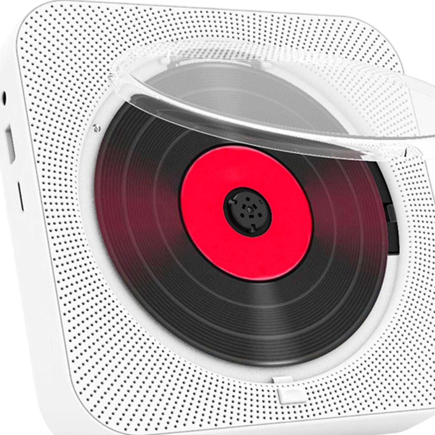 Portable Wall Mounted CD Player with Dust Cover for Prenatal Education white