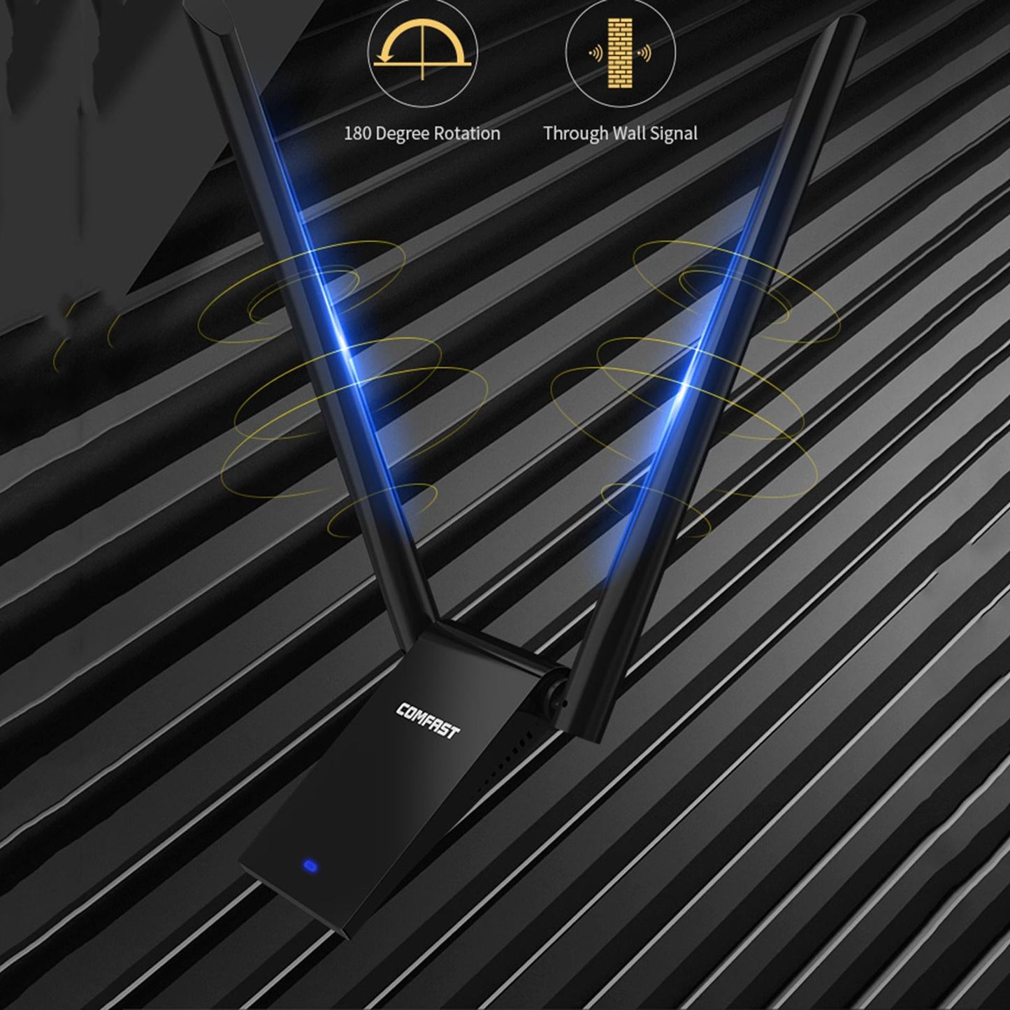 5.8G 2.4G 6dBi USB 3.0 WIFI Receiver Wireless Network Adapter Long Range