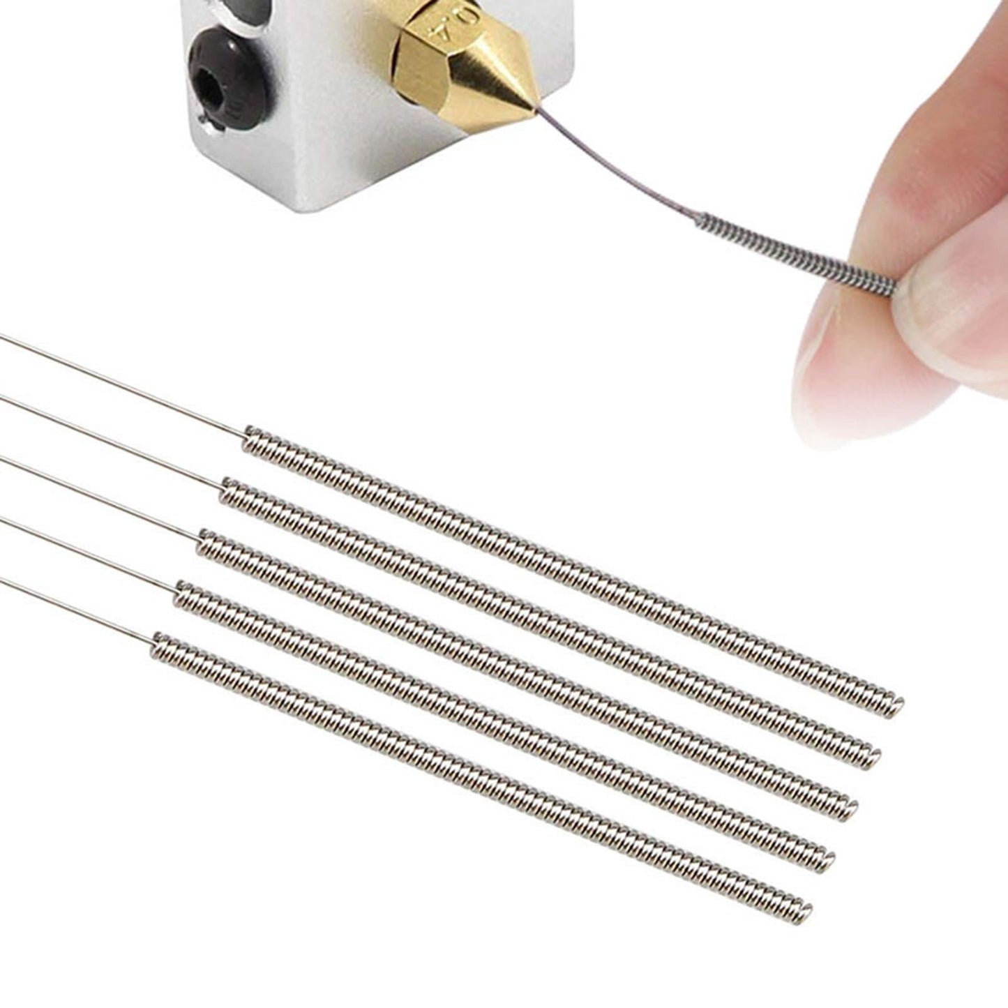 MK8 20 pcs Brass Nozzles Kit with 10 Cleaning Needles for CR-10 3D Printer