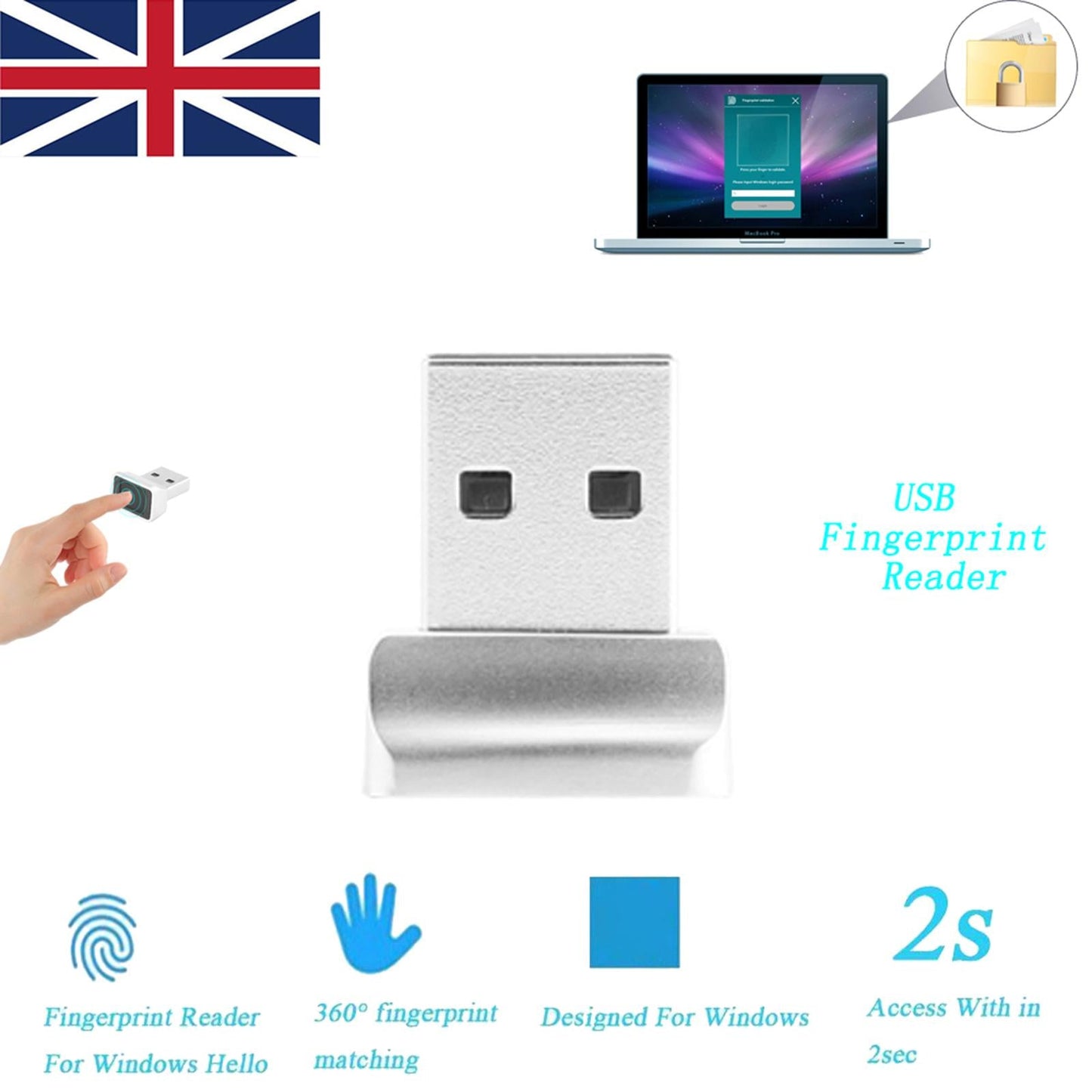 Security Mini USB Fingerprint Reader Matching Sign-in Lock