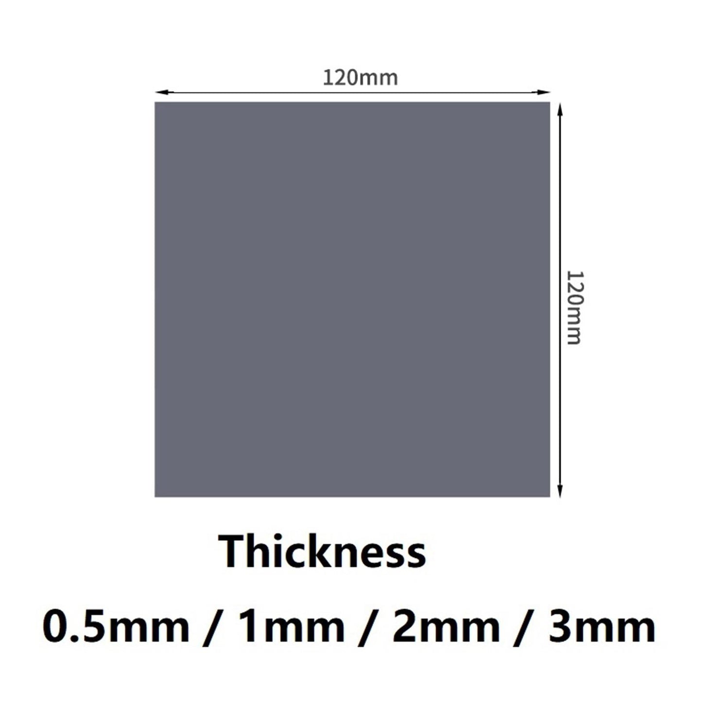 Thermal Pad Non Conductive Heat Resistance Simple for PC Laptop Heatsink 0.5mm thick