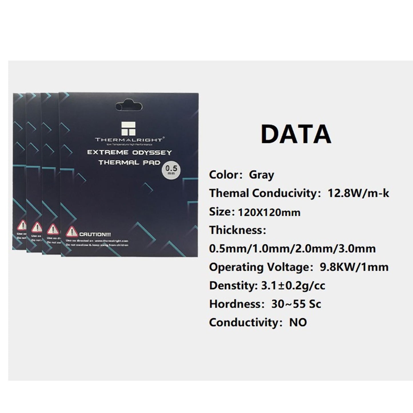 Thermal Pad Non Conductive Heat Resistance Simple for PC Laptop Heatsink 3.0mm thick