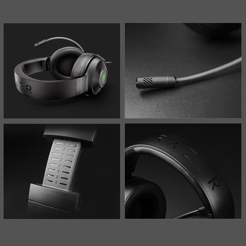 USB Wired Stereo Bass Surround Gaming Headset Headphone for PC + Mic