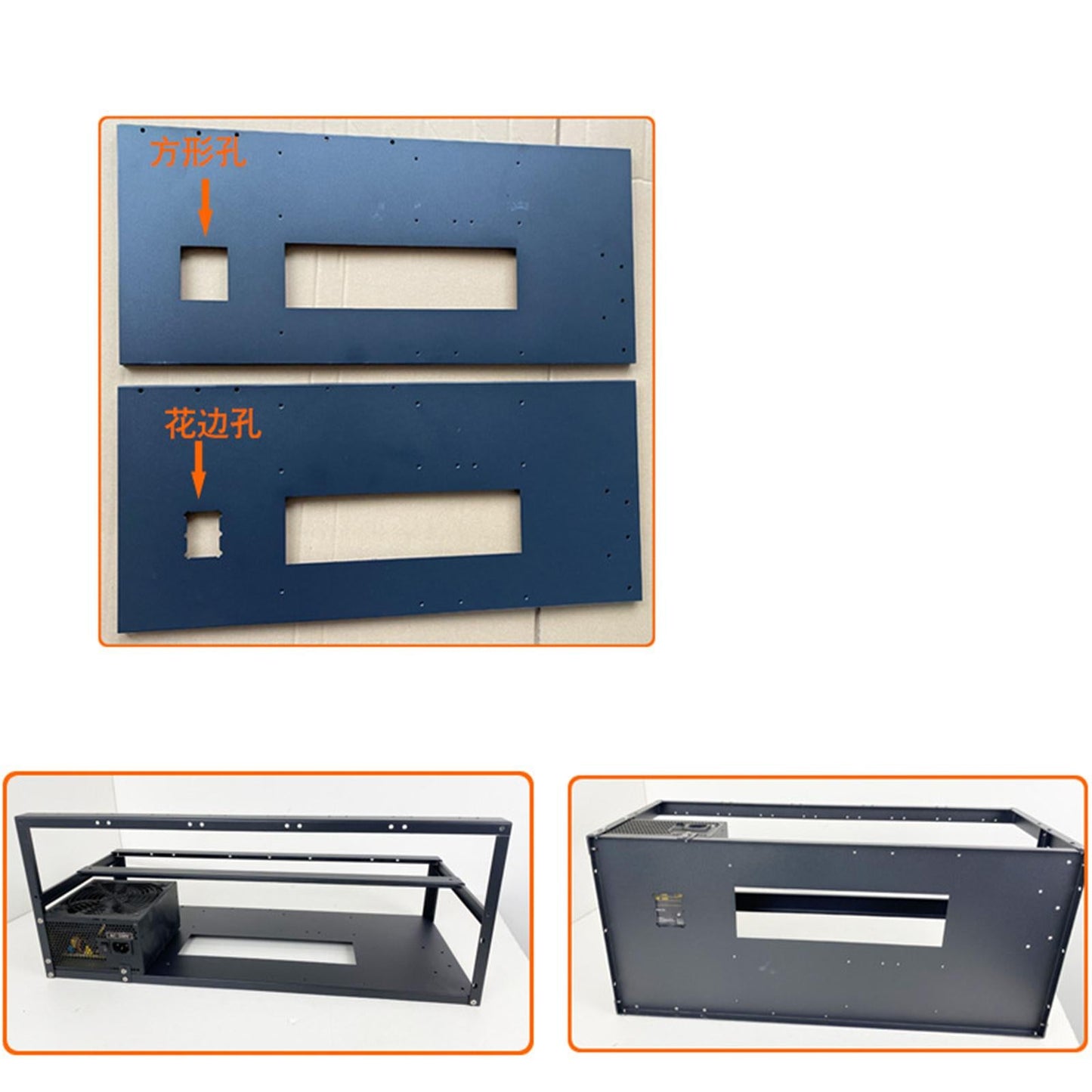 6/8 GPU Mining Rig Frame Rack Open Air GPU Card Case Equipment BTC ETH Tools