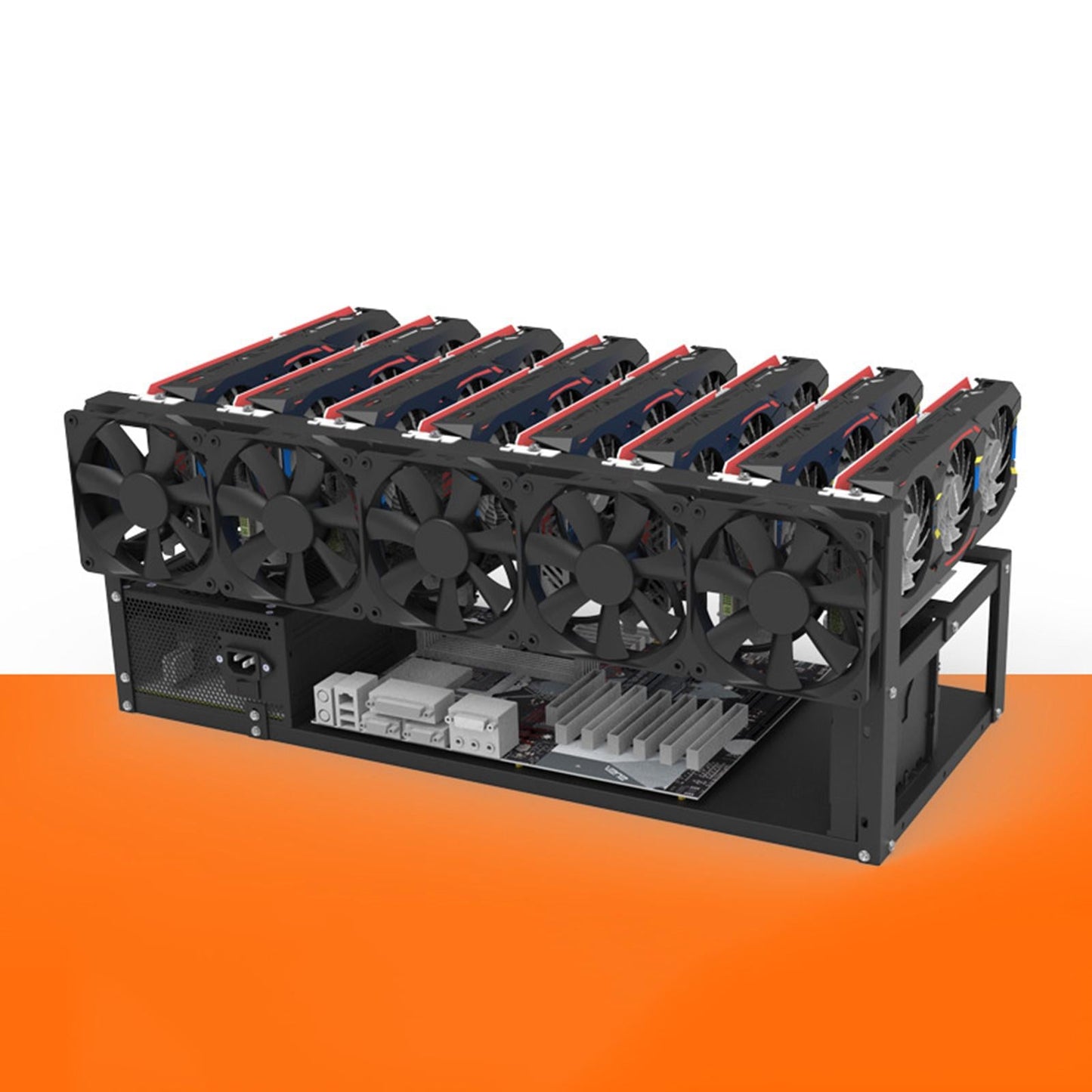 6/8 GPU Mining Rig Frame Rack Open Air GPU Card Case Equipment BTC ETH Tools