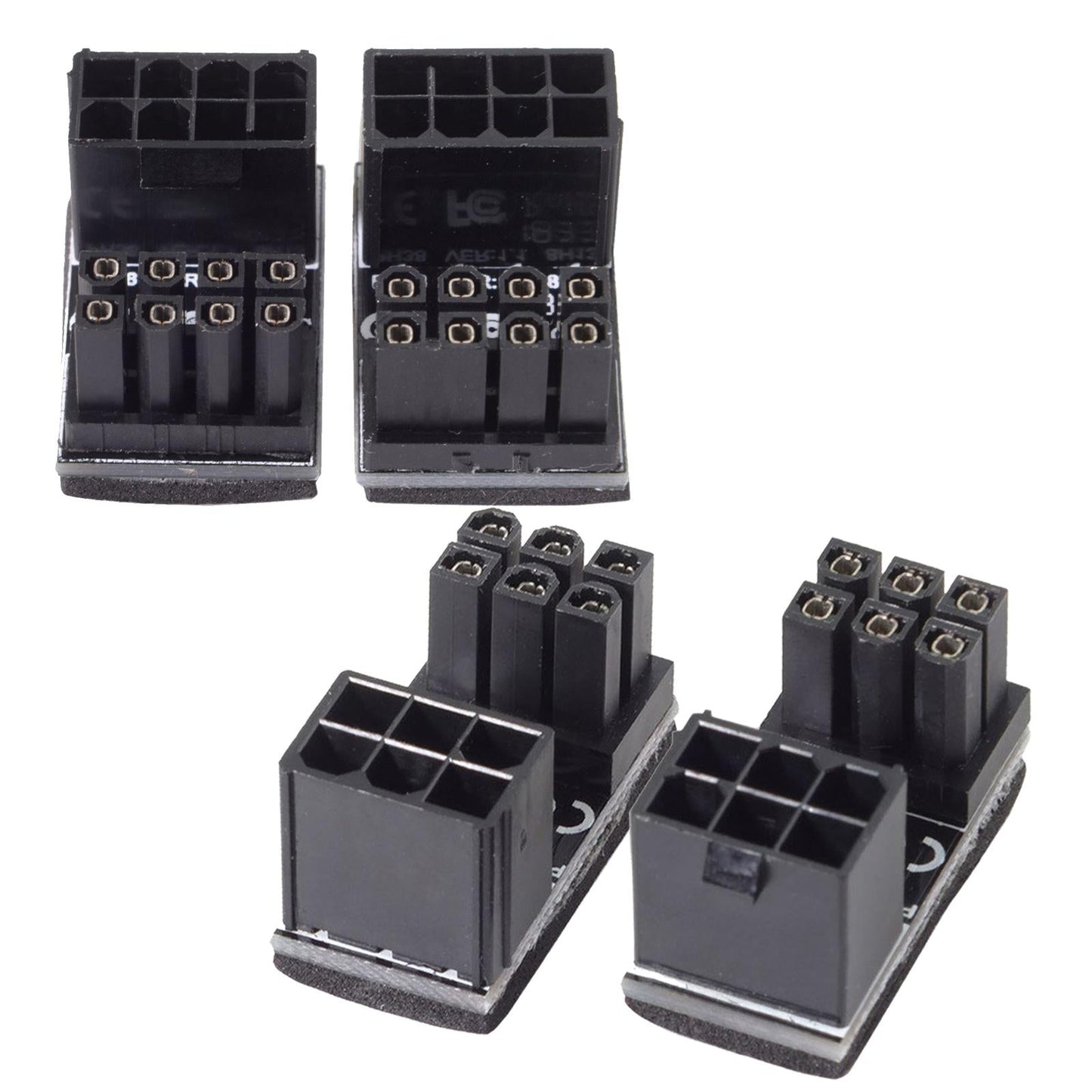 2Pcs GPU 180 Degree Angle Power Adapter Set for Desktops Graphics Card 8PIN