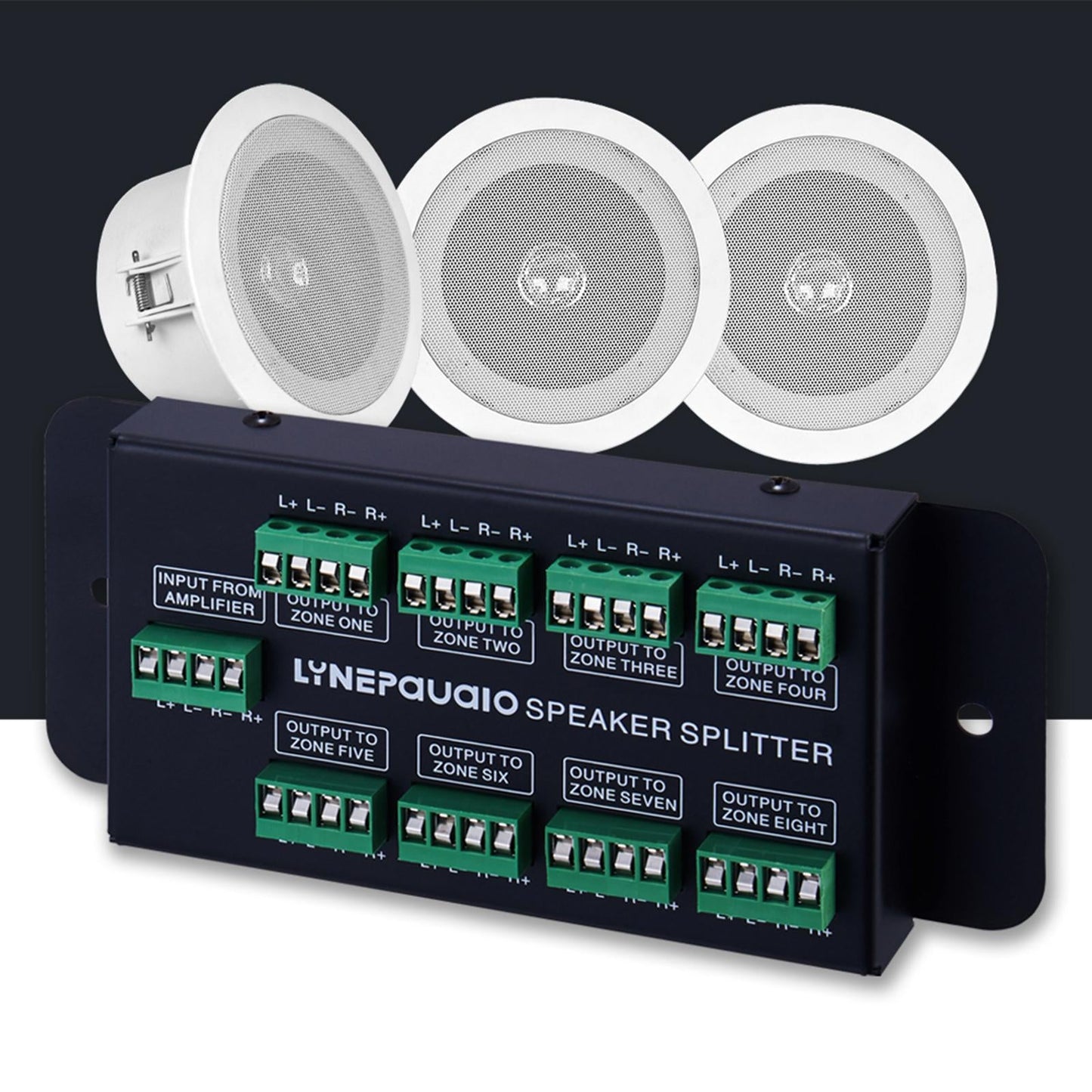 1 In 8 Out Amplifier Sound Source Signal Distribution Panel 300w