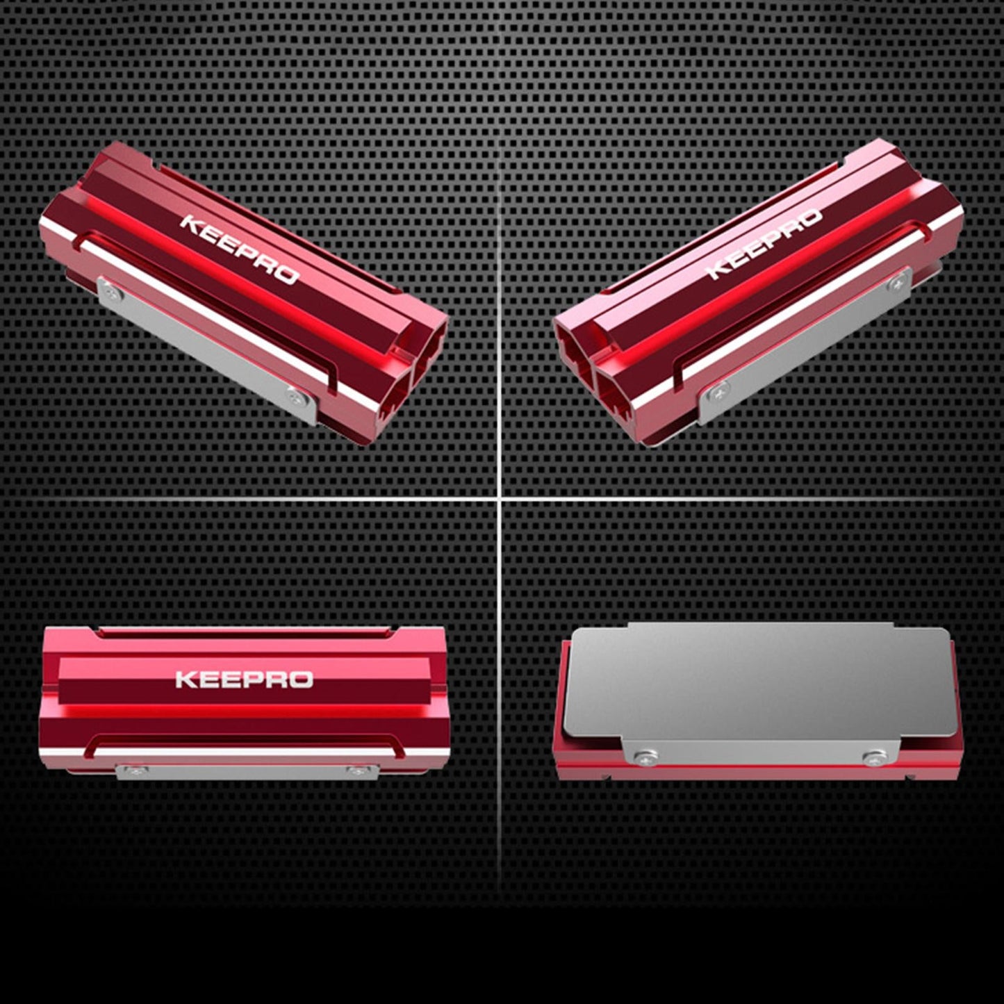 Heatsinks Thermal Pads Double-Sided Design for M.2 2280 SSD Red