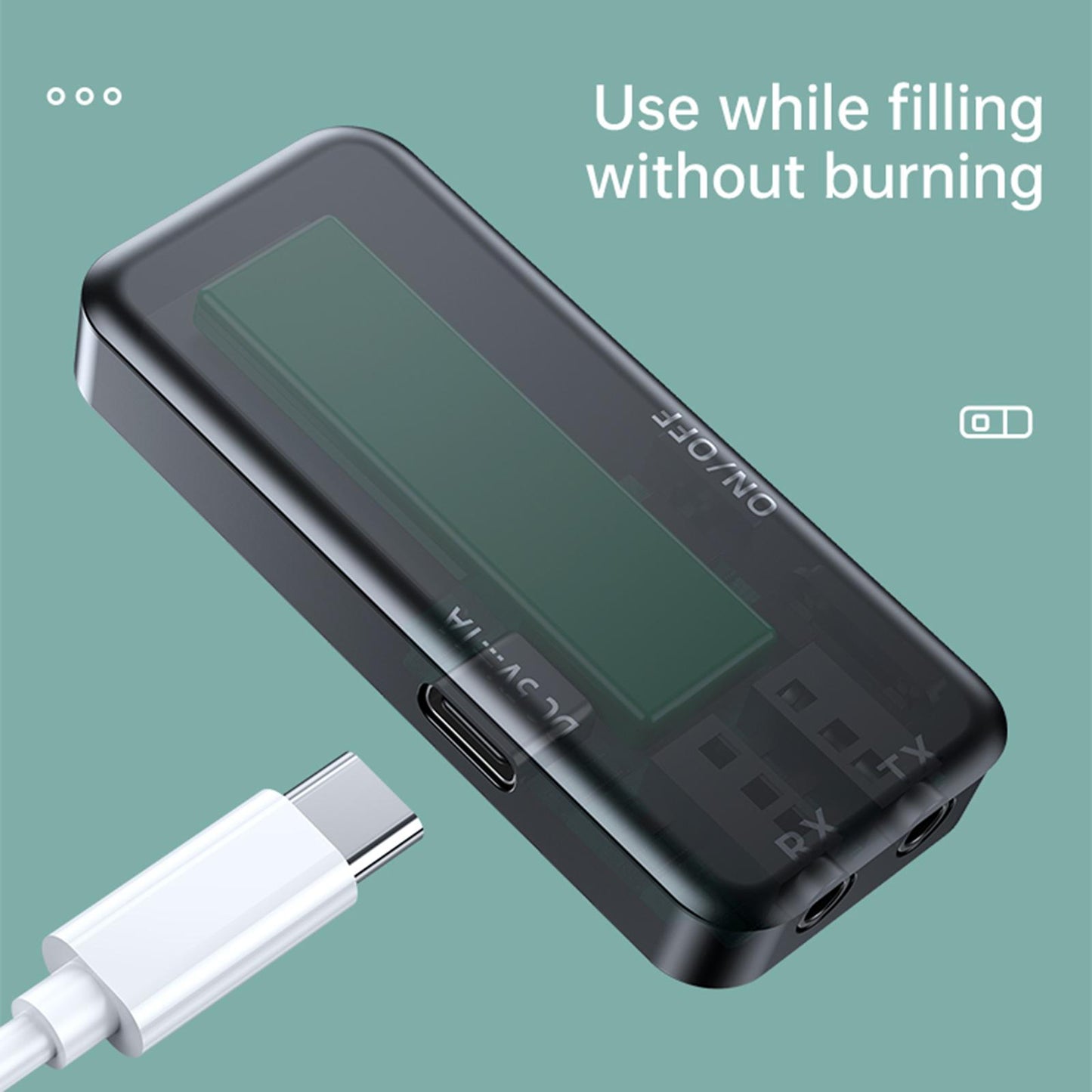 Bluetooth 5.0 Audio Adapter Transmitter and Receiver with Mic Black