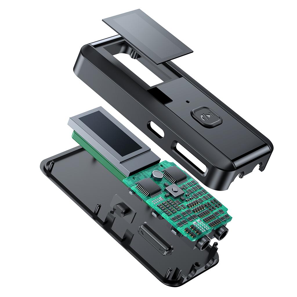 Bluetooth 5.0 Audio Adapter Transmitter and Receiver with Mic Black