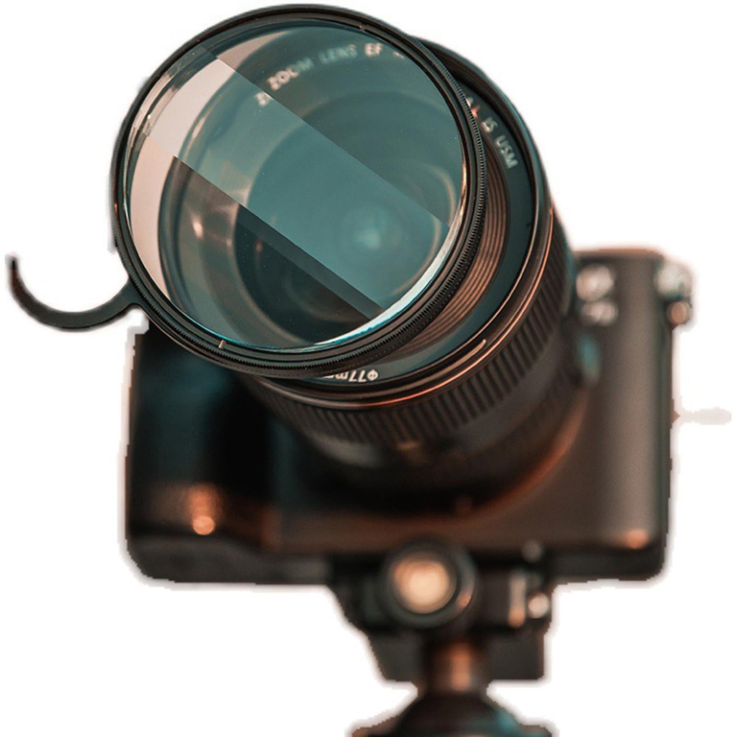 77mm Hand-held Special Effects Filter Kaleidoscope Prism Handle 2Finger Ring