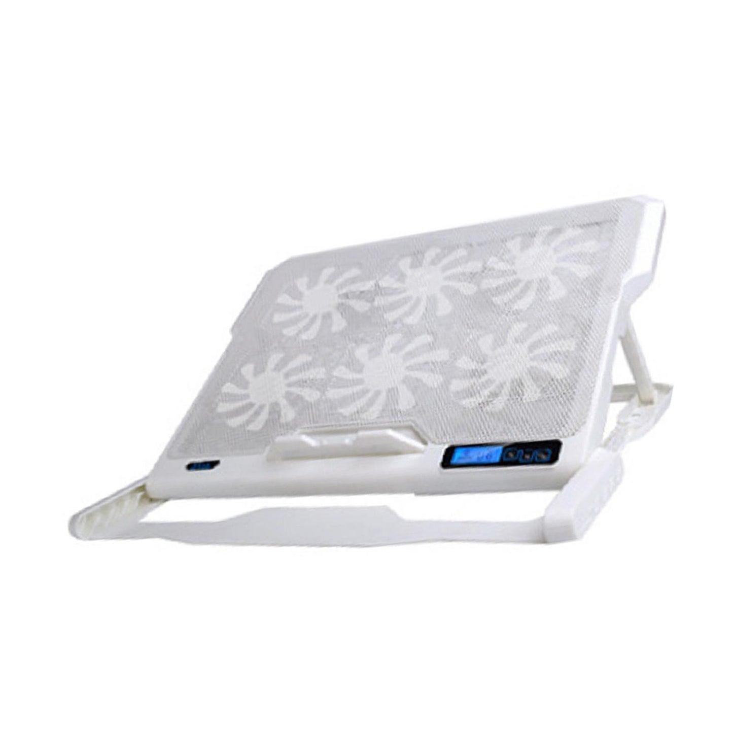 Laptop Cooling pad Notebook Cooler Stand USB 1-5 Fans LED Fit 11~17" White