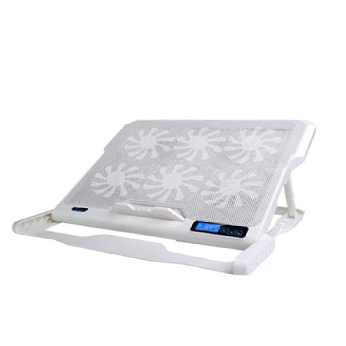 Laptop Cooling pad Notebook Cooler Stand USB 1-5 Fans LED Fit 11~17" White