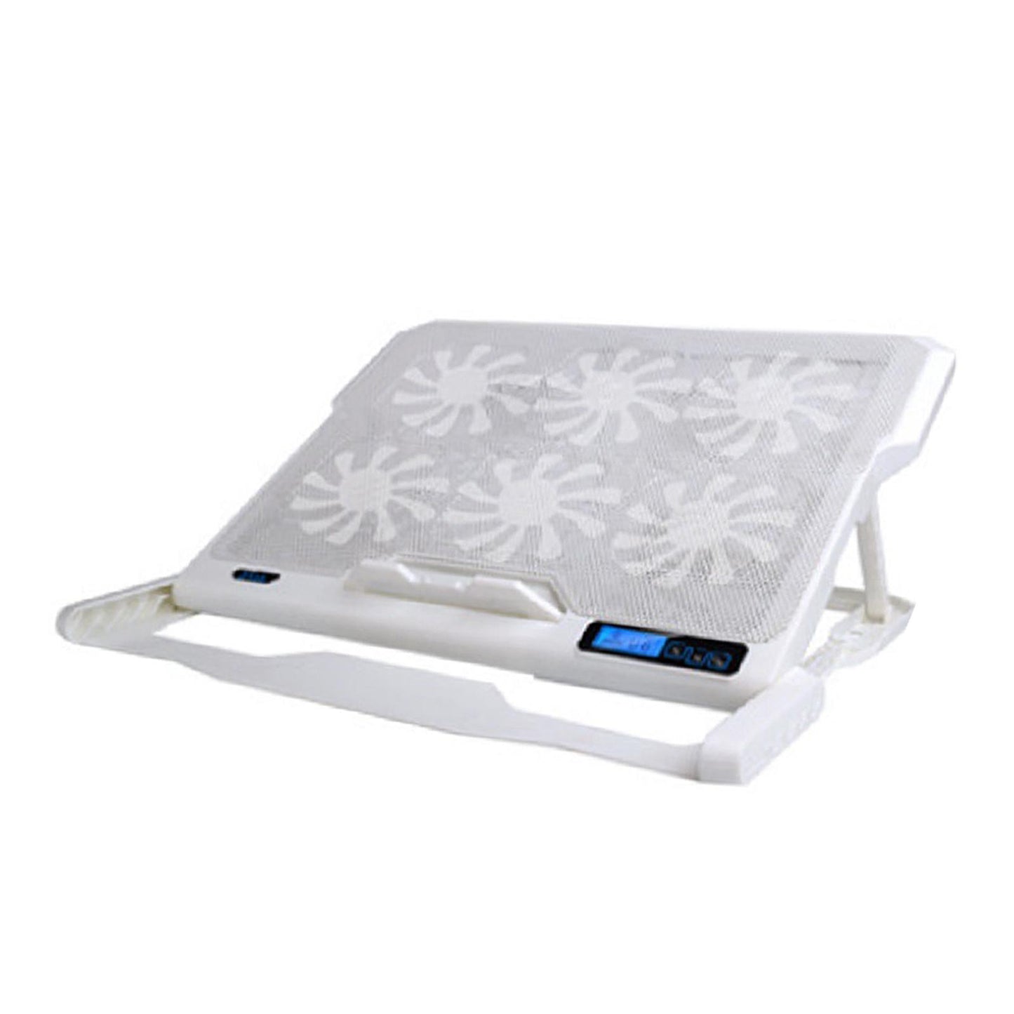 Laptop Cooling pad Notebook Cooler Stand USB 1-5 Fans LED Fit 11~17" White