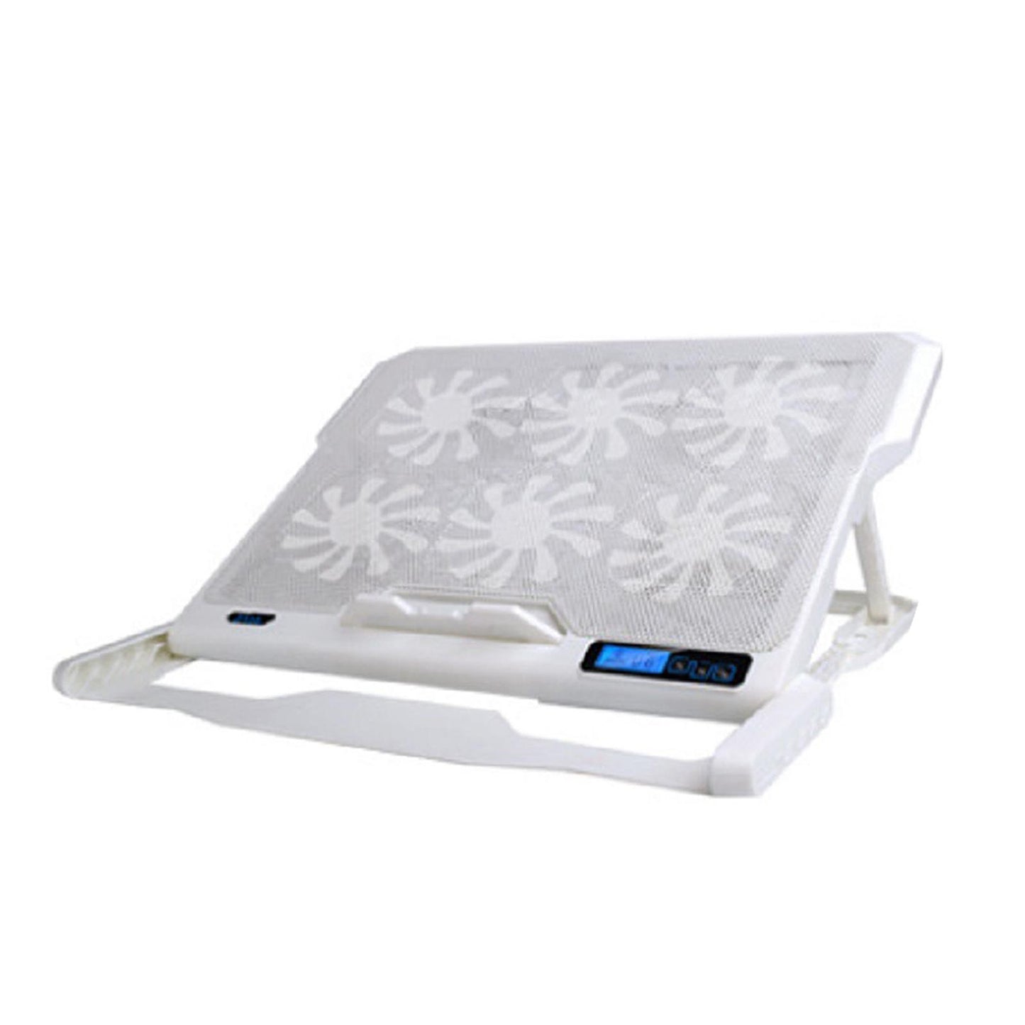 Laptop Cooling pad Notebook Cooler Stand USB 1-5 Fans LED Fit 11~17" White
