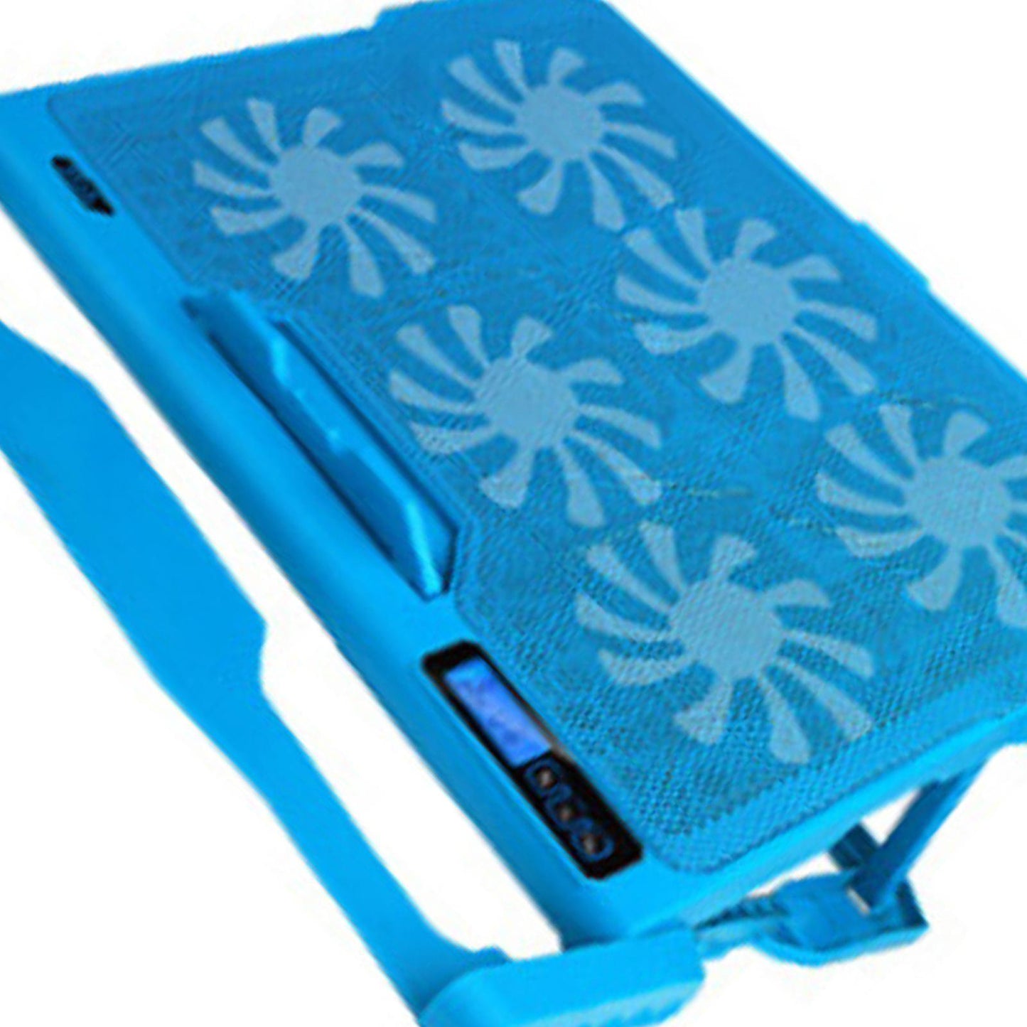 Laptop Cooling pad Notebook Cooler Stand USB 1-5 Fans LED Fit 11~17" Blue