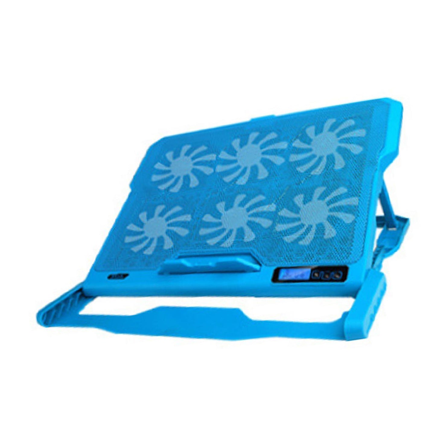 Laptop Cooling pad Notebook Cooler Stand USB 1-5 Fans LED Fit 11~17" Blue