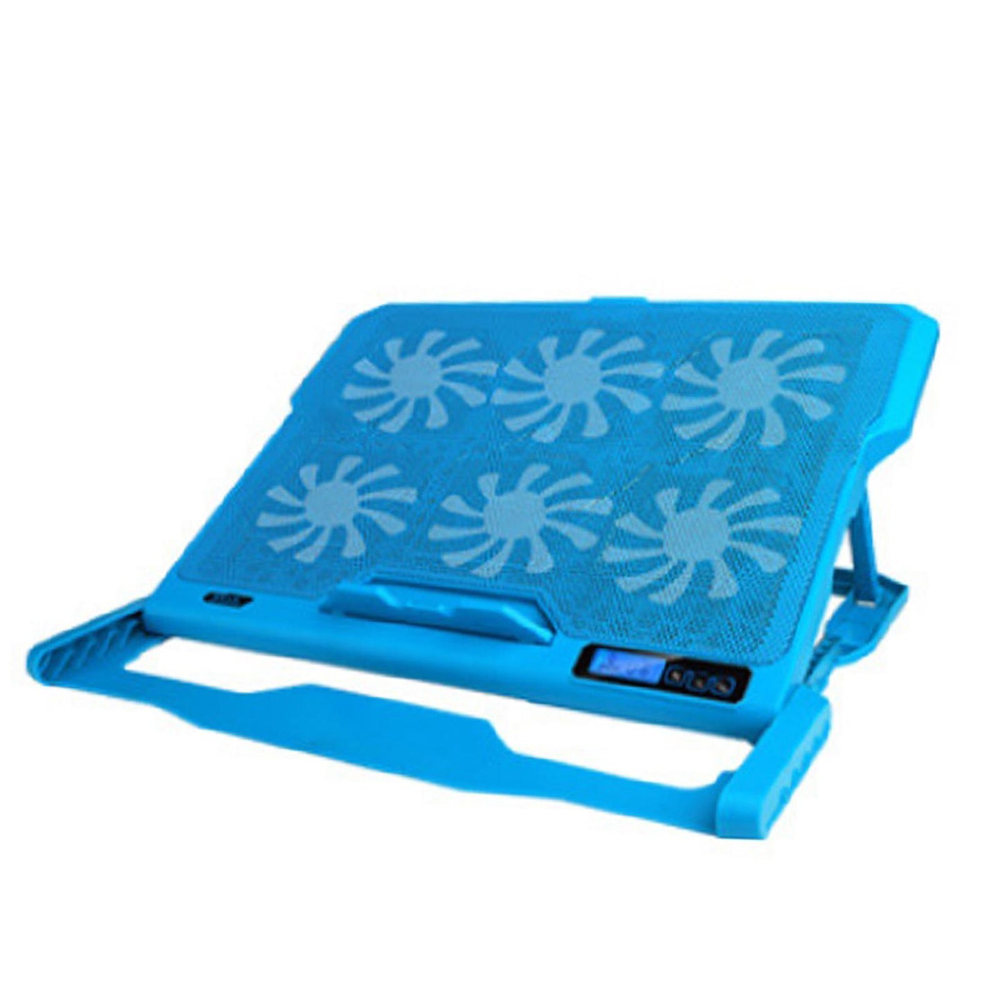 Laptop Cooling pad Notebook Cooler Stand USB 1-5 Fans LED Fit 11~17" Blue