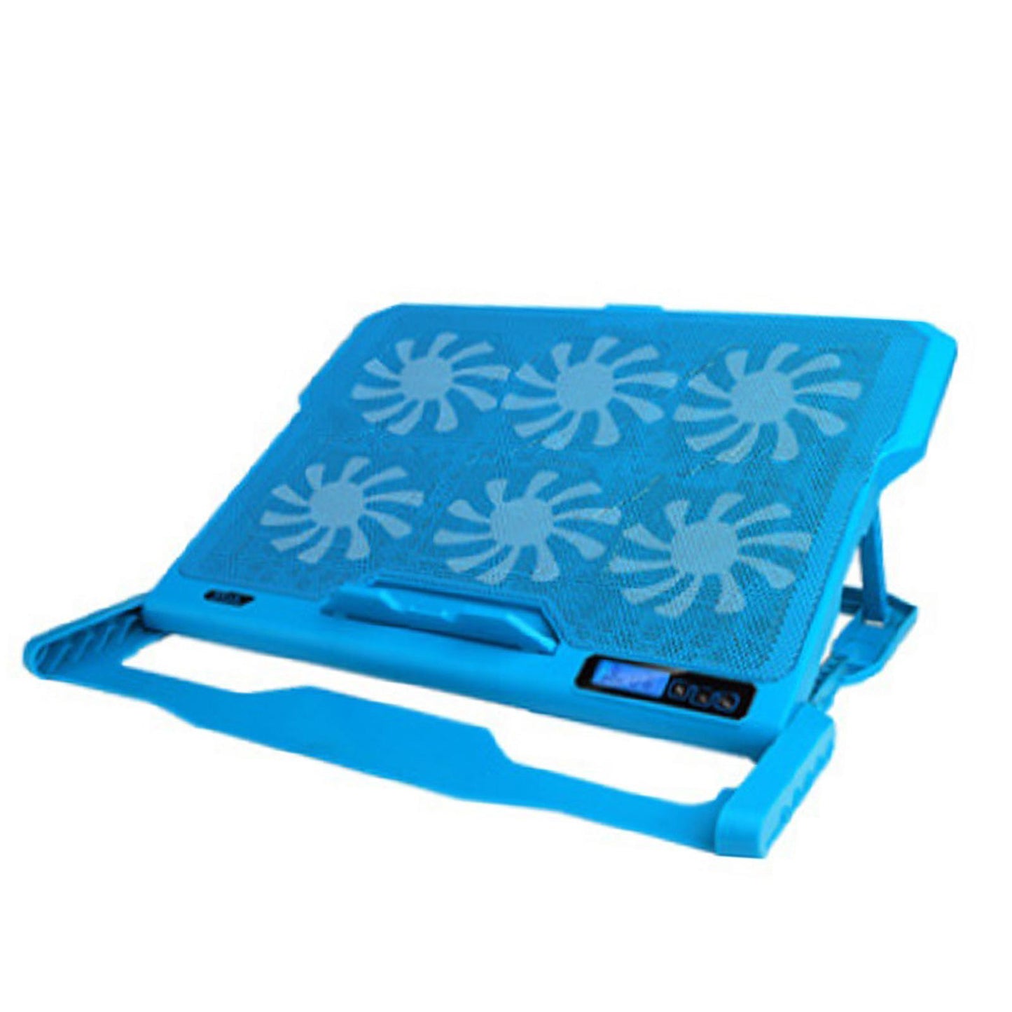 Laptop Cooling pad Notebook Cooler Stand USB 1-5 Fans LED Fit 11~17" Blue