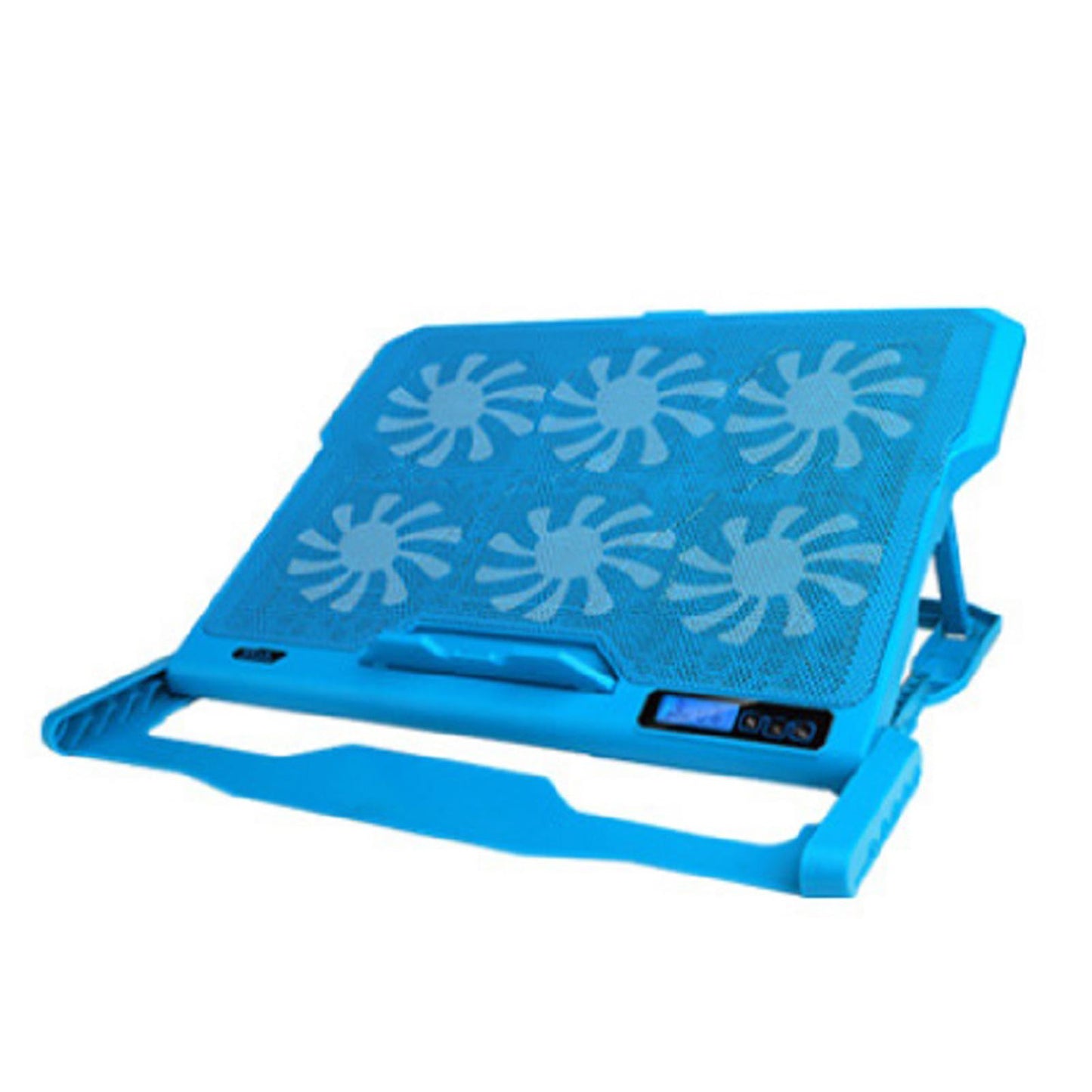 Laptop Cooling pad Notebook Cooler Stand USB 1-5 Fans LED Fit 11~17" Blue