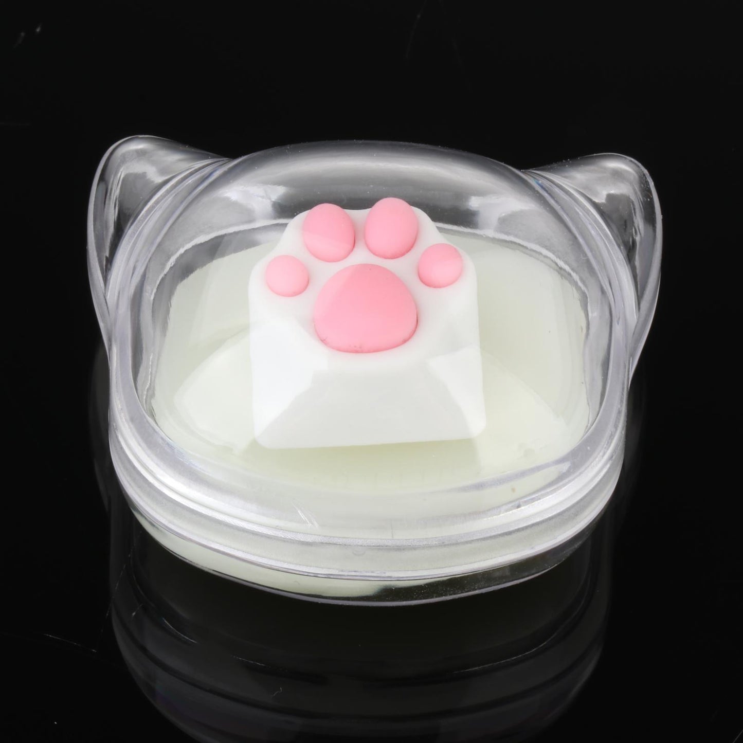 Customized ABS Silicone Kitty Paw Cat Paws Pad Keyboard key Caps White