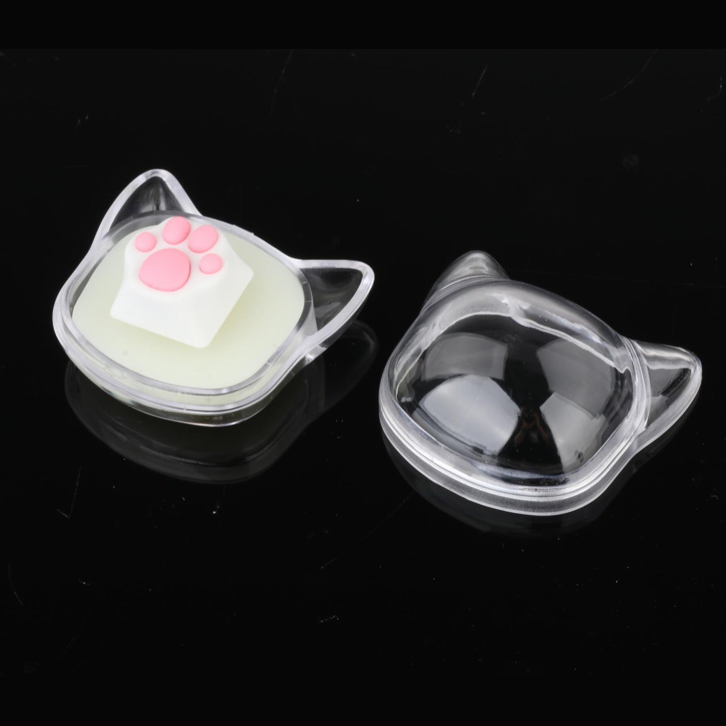 Customized ABS Silicone Kitty Paw Cat Paws Pad Keyboard key Caps White