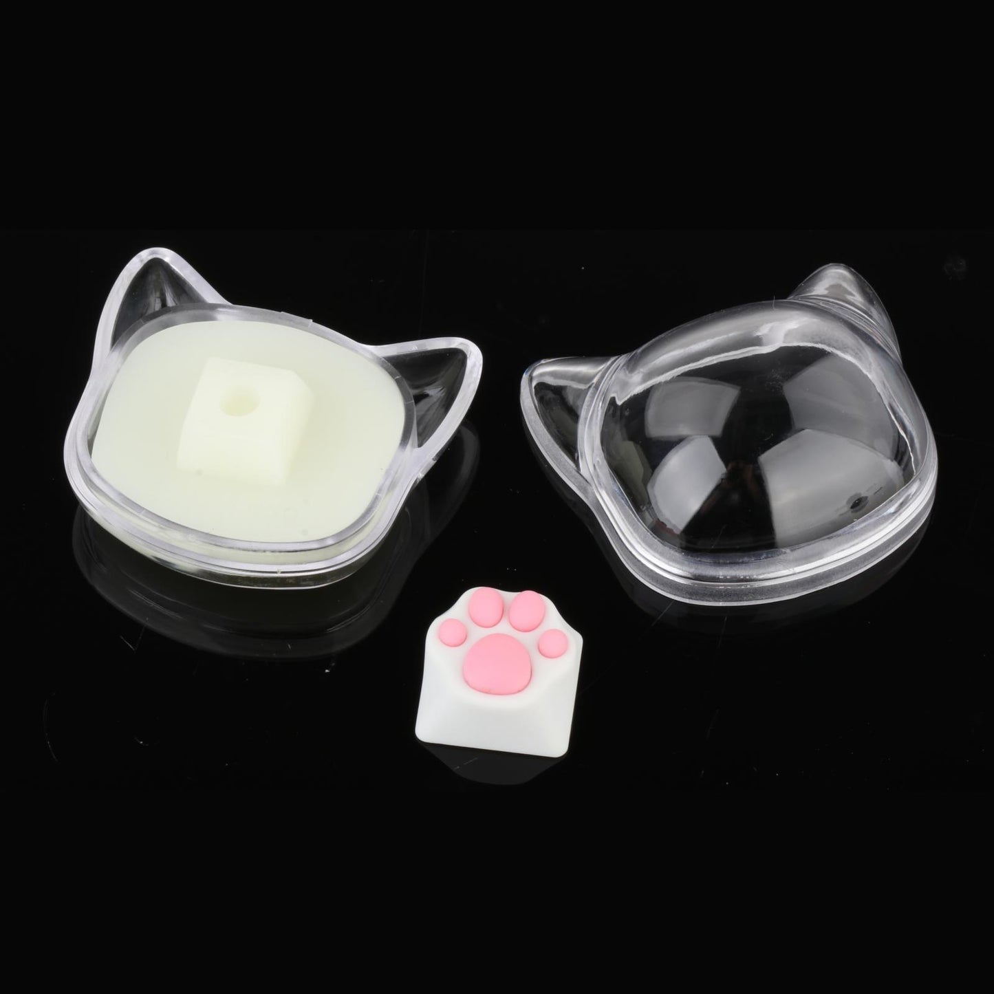 Customized ABS Silicone Kitty Paw Cat Paws Pad Keyboard key Caps White