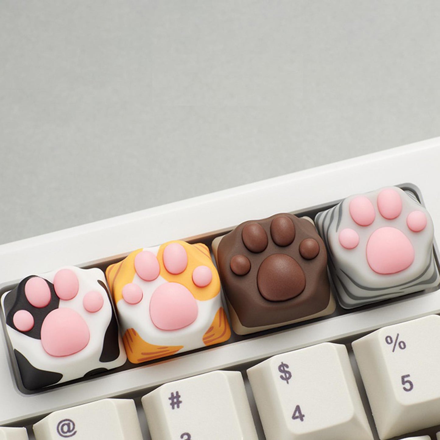 Silicone Cat Paw Mechanical Keyboard Keycap for Cherry MX Premium Orange