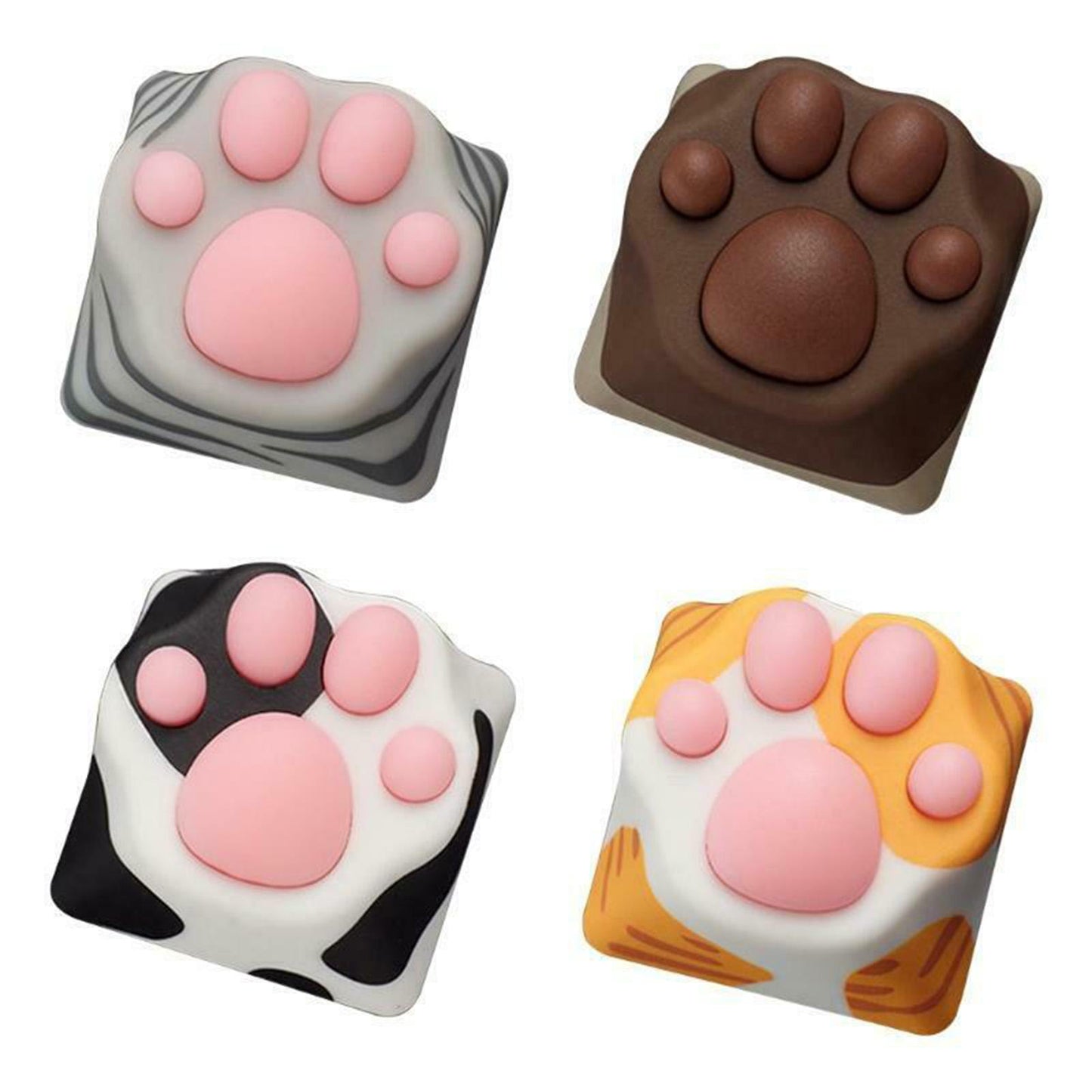 Silicone Cat Paw Mechanical Keyboard Keycap for Cherry MX Premium Orange