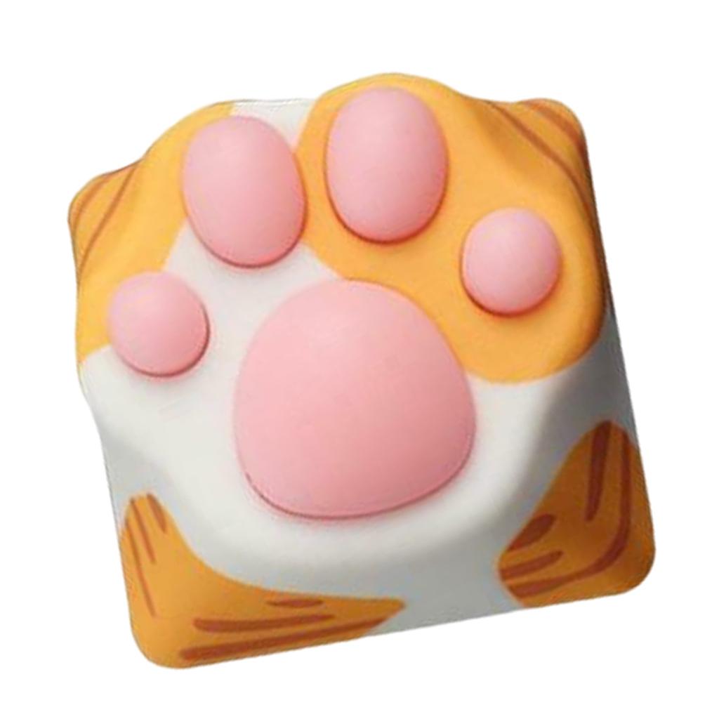 Silicone Cat Paw Mechanical Keyboard Keycap for Cherry MX Premium Orange