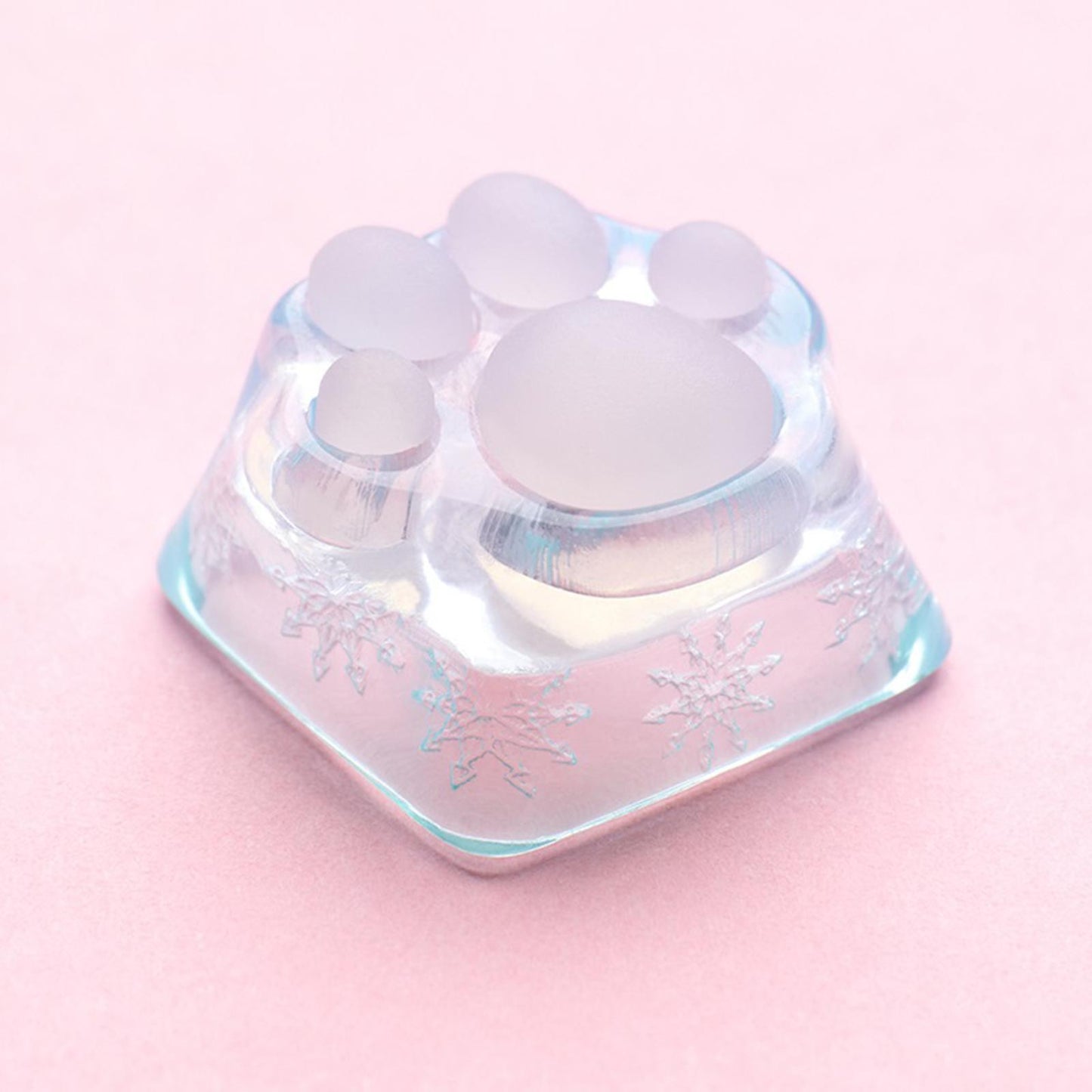 Clear Resin Cat Paw Mechanical Keyboard Keycap Pad for Cherry MX DIY Blue