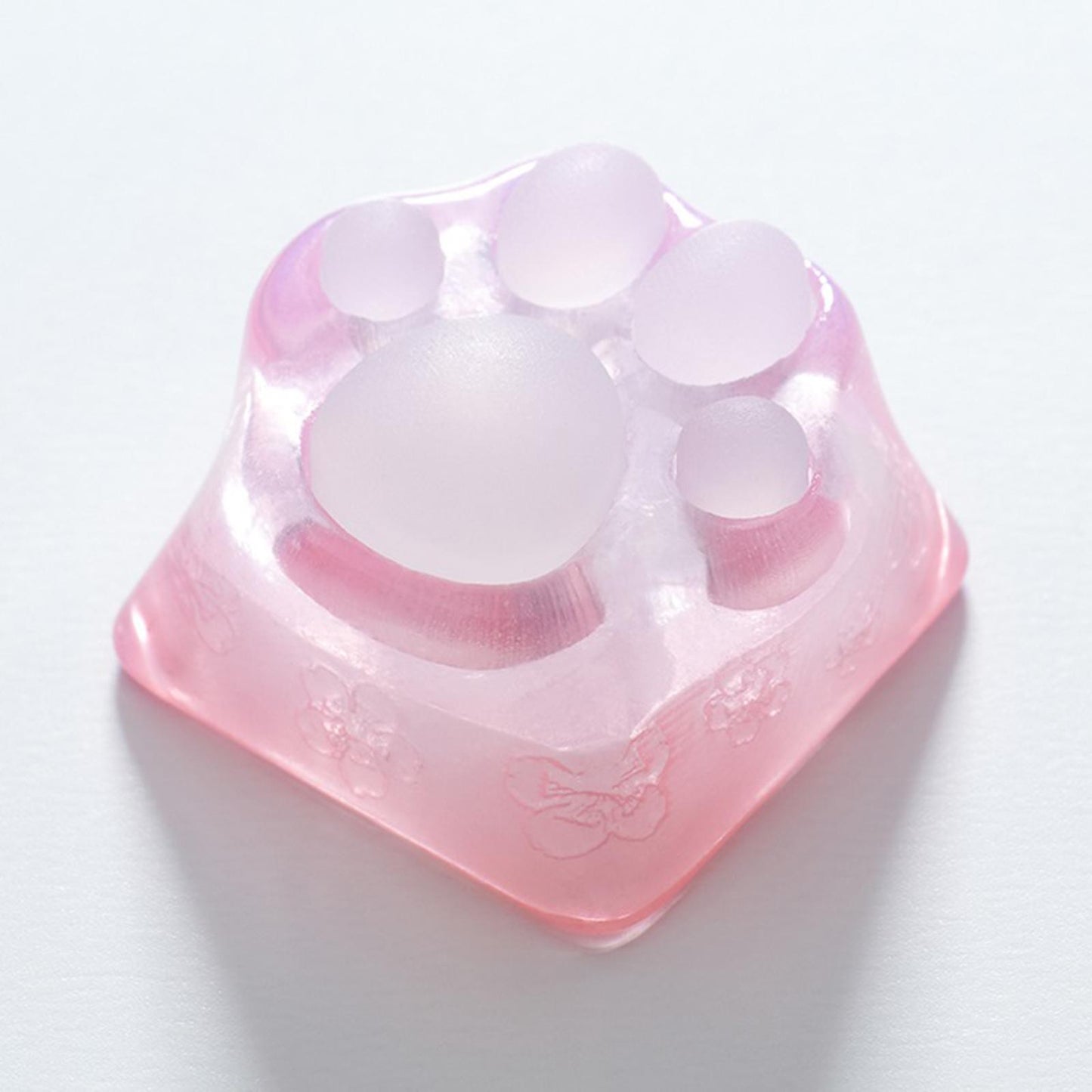 Clear Resin Cat Paw Mechanical Keyboard Keycap Pad for Cherry MX DIY Pink