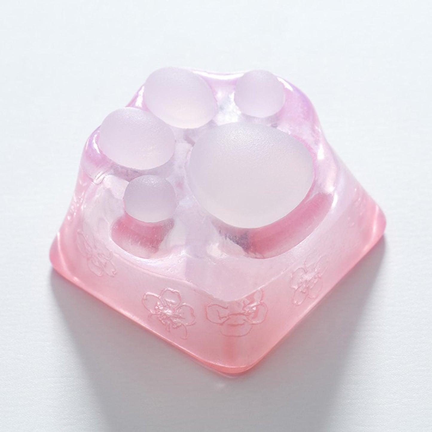 Clear Resin Cat Paw Mechanical Keyboard Keycap Pad for Cherry MX DIY Pink