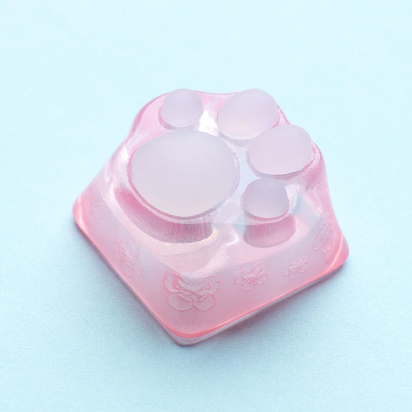 Clear Resin Cat Paw Mechanical Keyboard Keycap Pad for Cherry MX DIY Pink