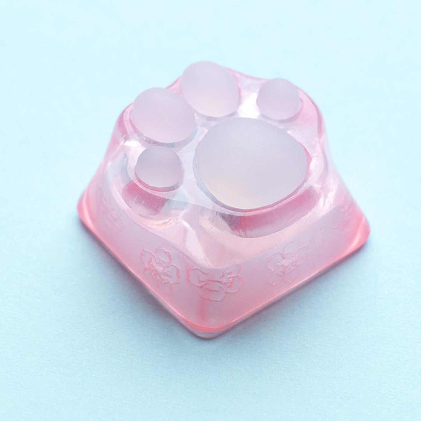 Clear Resin Cat Paw Mechanical Keyboard Keycap Pad for Cherry MX DIY Pink