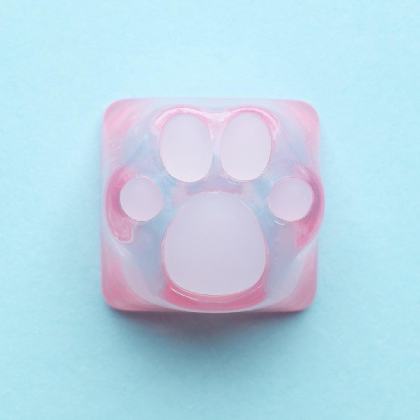 Clear Resin Cat Paw Mechanical Keyboard Keycap Pad for Cherry MX DIY Pink