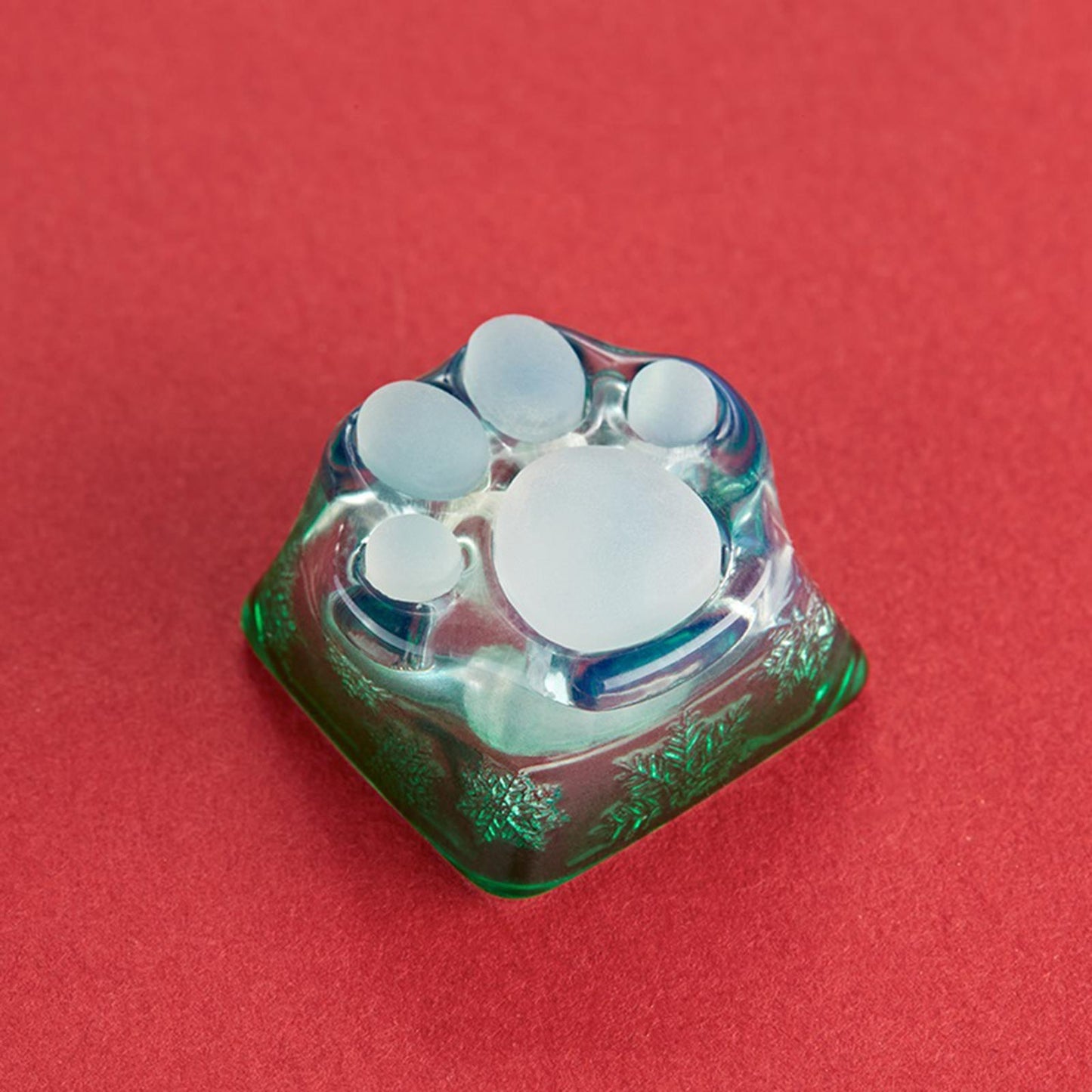 Cute 3D Clear Cat Paw Mechanical Keyboard Keycap for Cherry MX Green