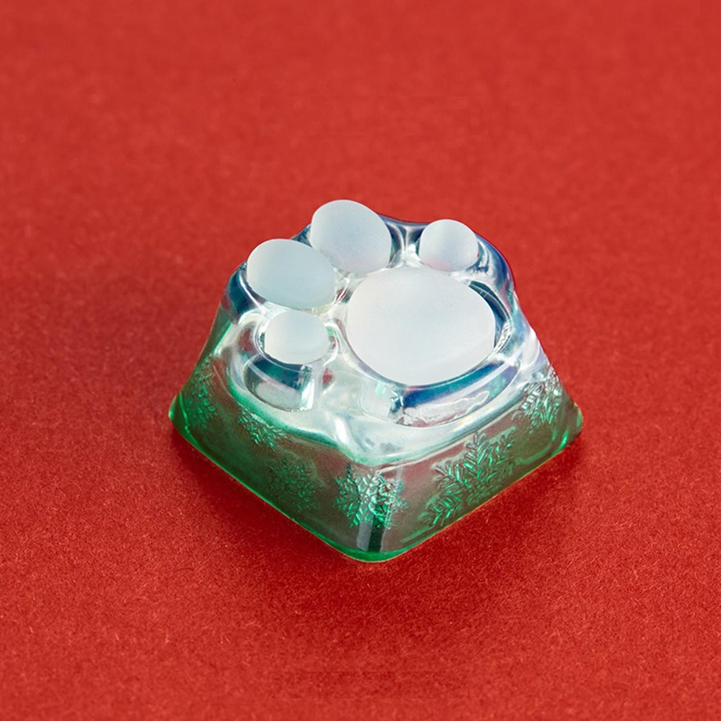 Cute 3D Clear Cat Paw Mechanical Keyboard Keycap for Cherry MX Green