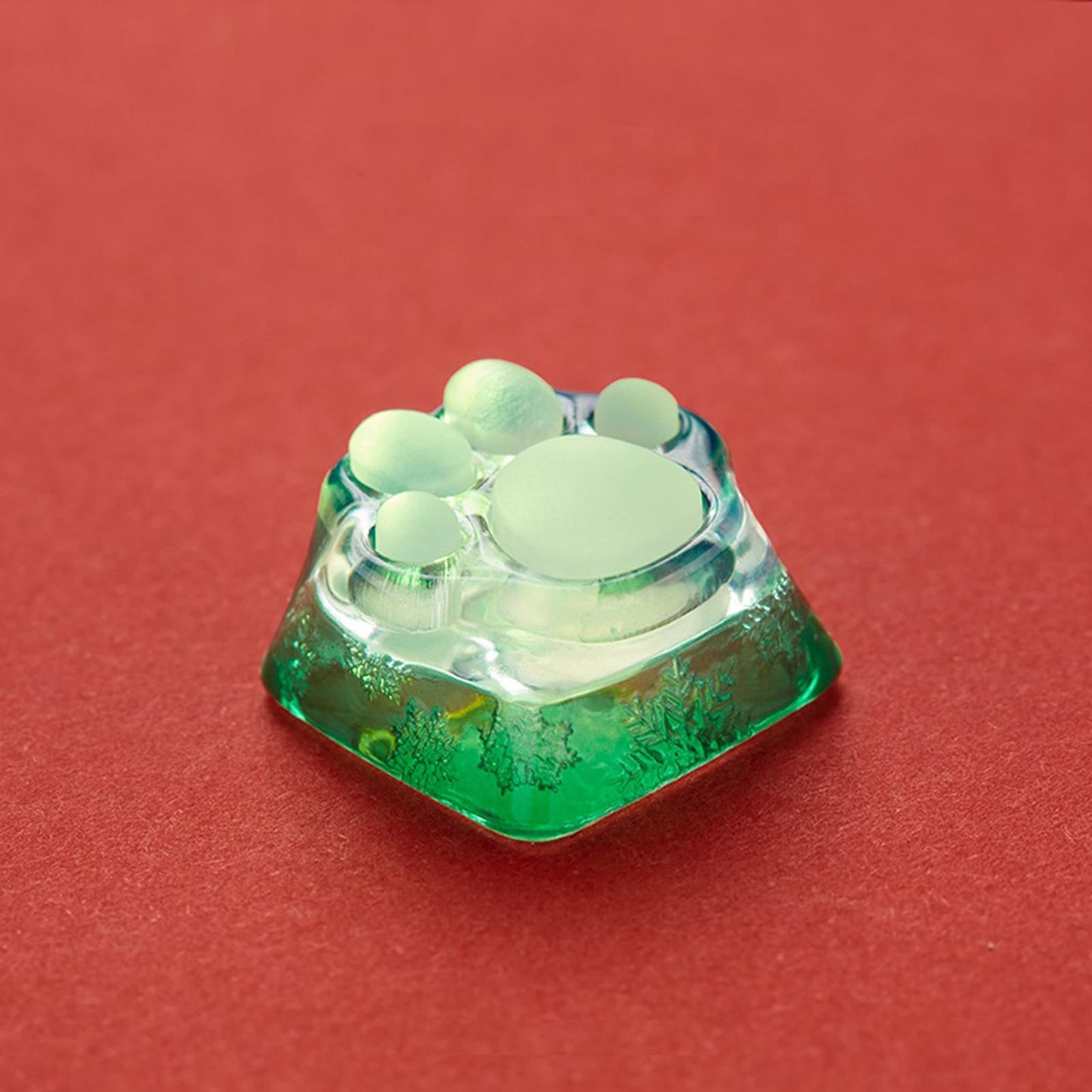 Cute 3D Clear Cat Paw Mechanical Keyboard Keycap for Cherry MX Green