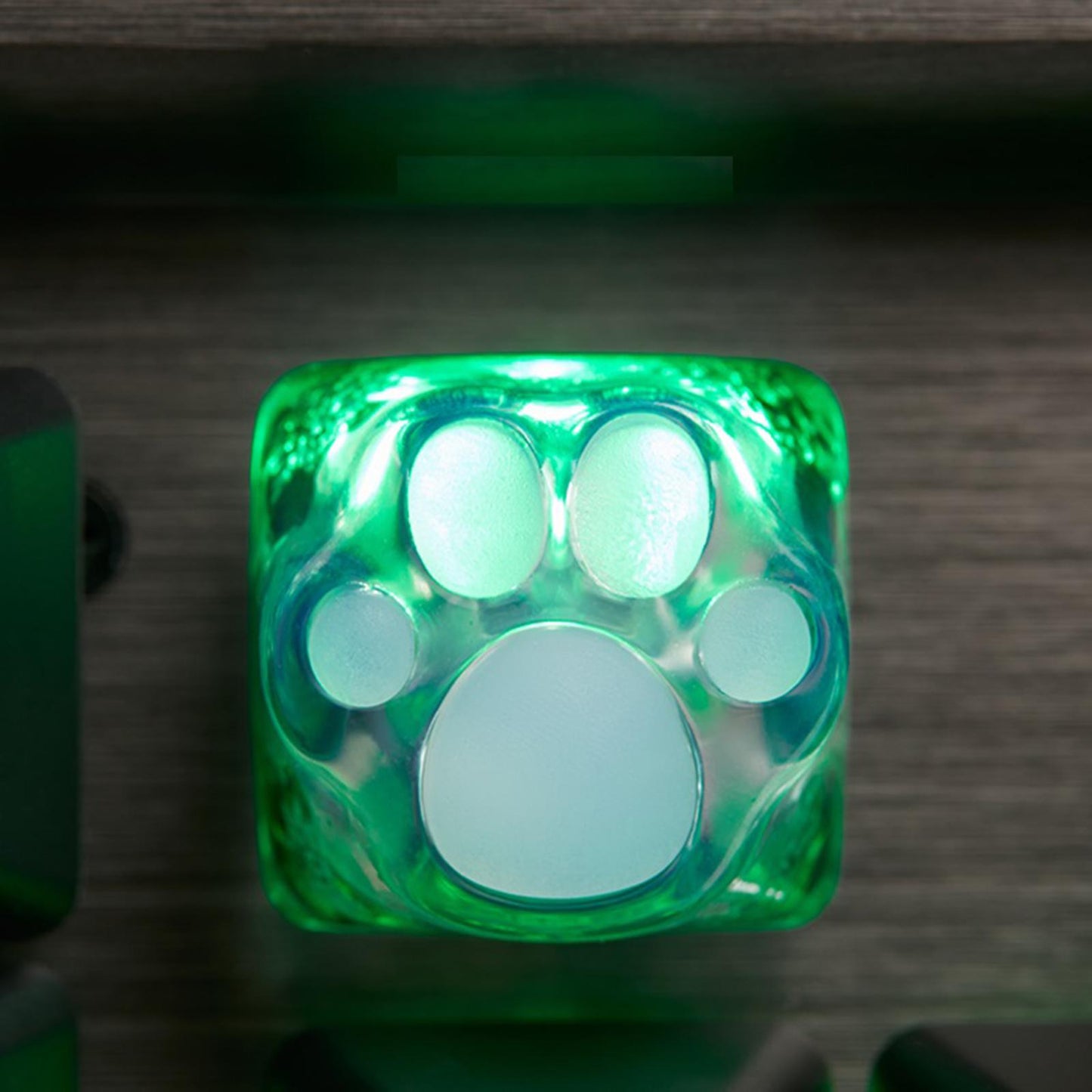 Cute 3D Clear Cat Paw Mechanical Keyboard Keycap for Cherry MX Green