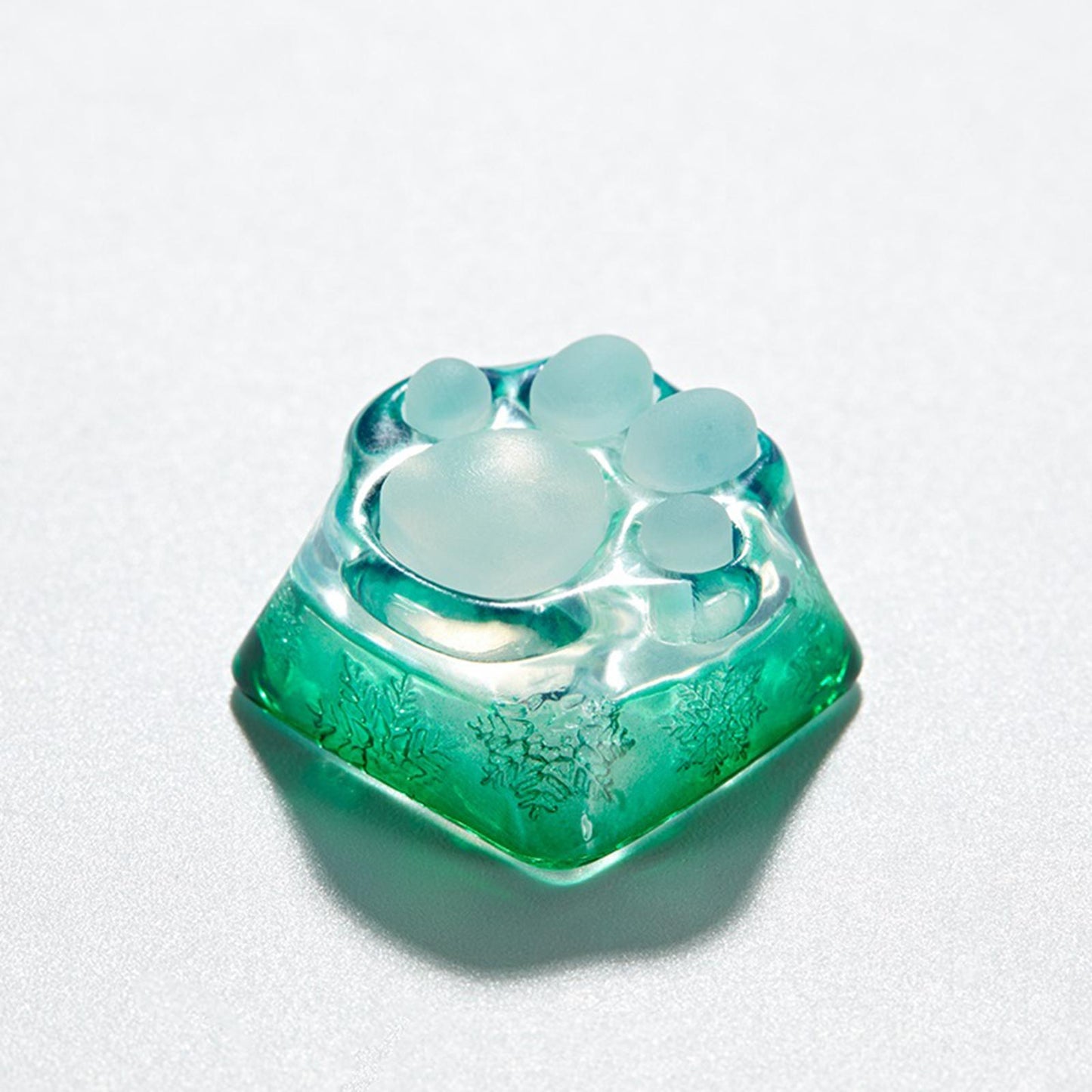 Cute 3D Clear Cat Paw Mechanical Keyboard Keycap for Cherry MX Green