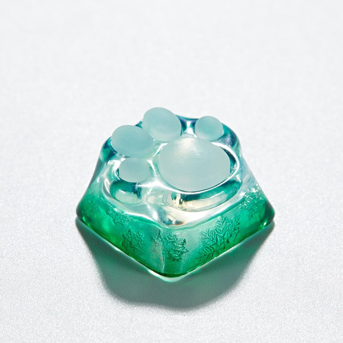 Cute 3D Clear Cat Paw Mechanical Keyboard Keycap for Cherry MX Green