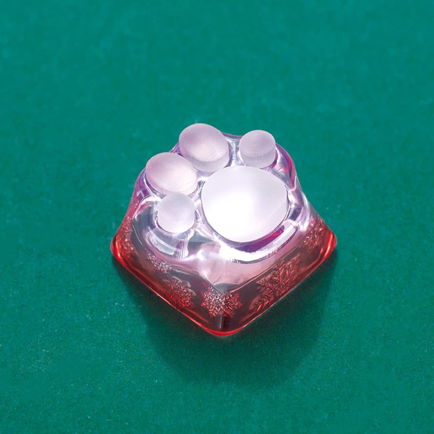 Cute 3D Clear Cat Paw Mechanical Keyboard Keycap for Cherry MX Red