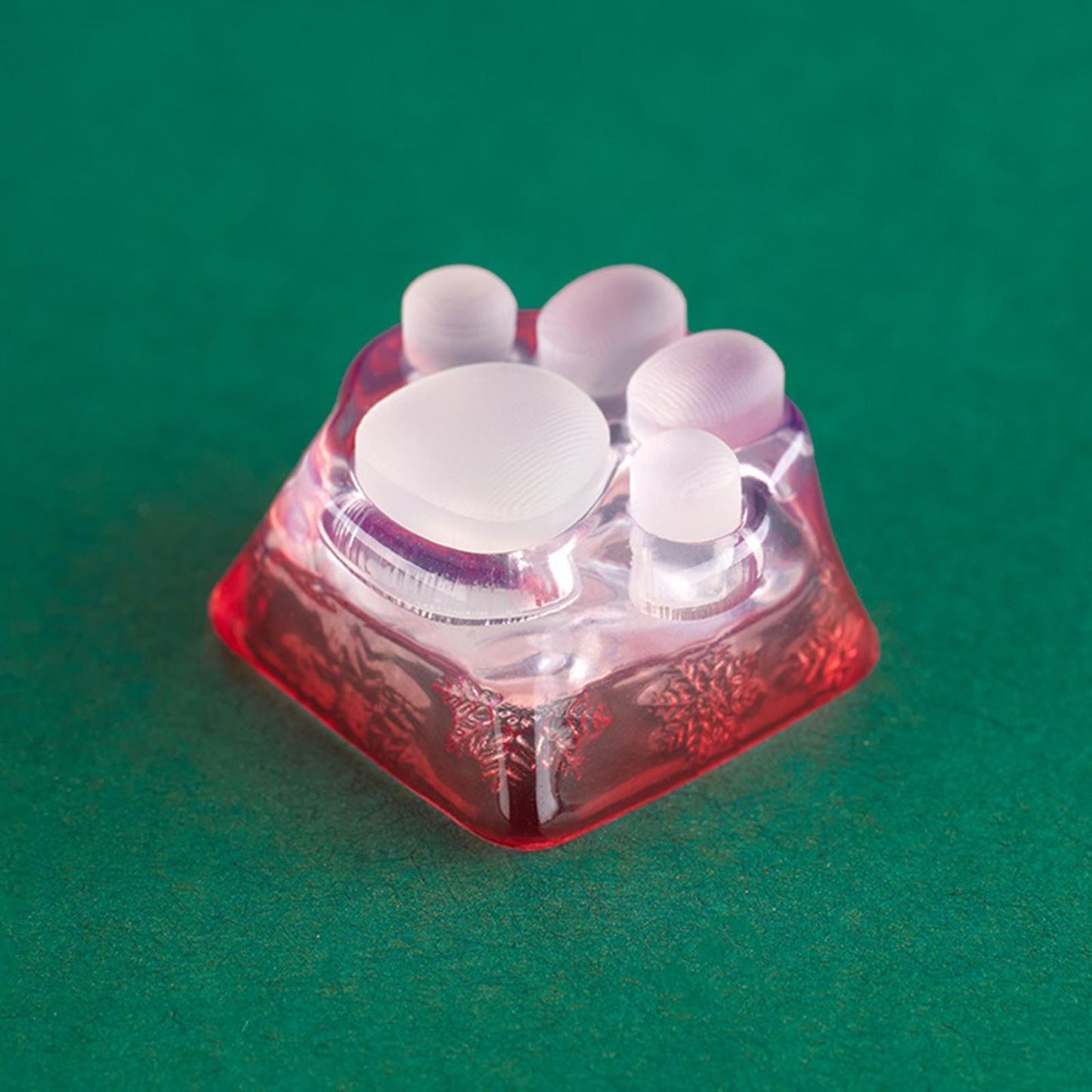 Cute 3D Clear Cat Paw Mechanical Keyboard Keycap for Cherry MX Red