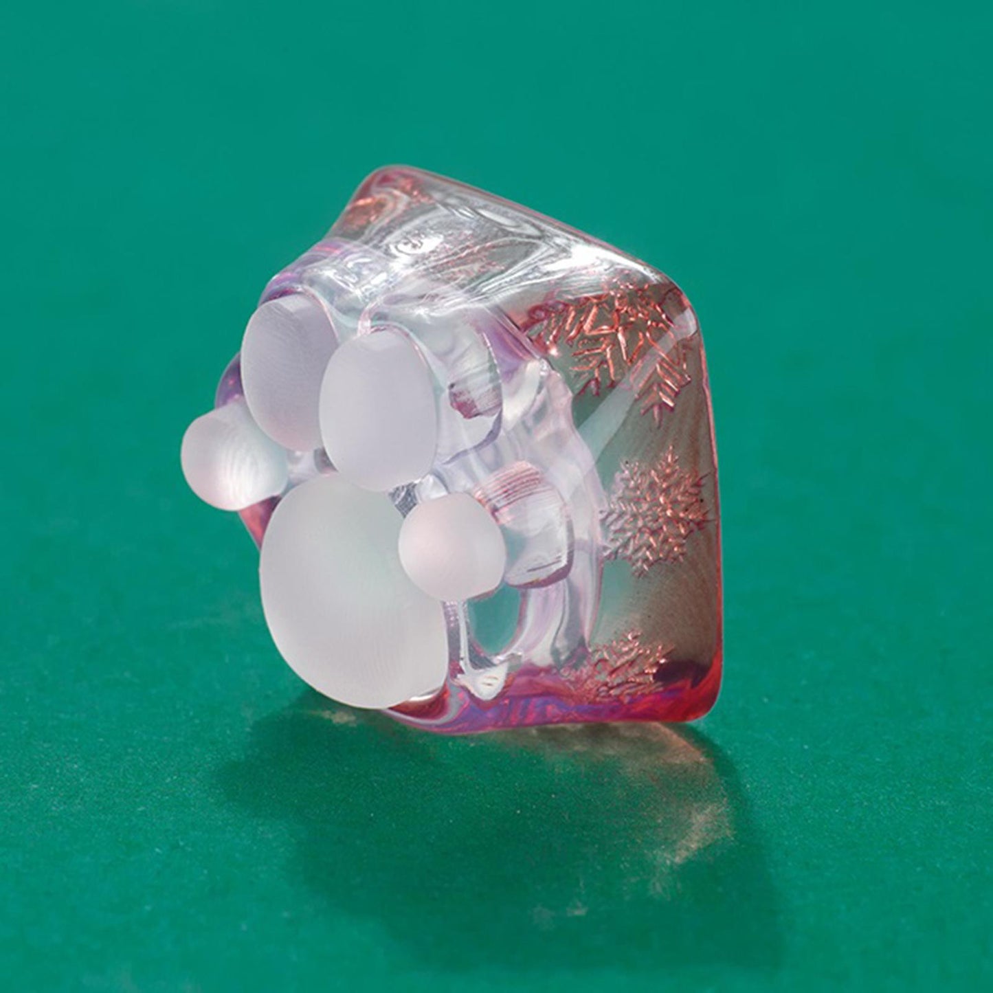 Cute 3D Clear Cat Paw Mechanical Keyboard Keycap for Cherry MX Red