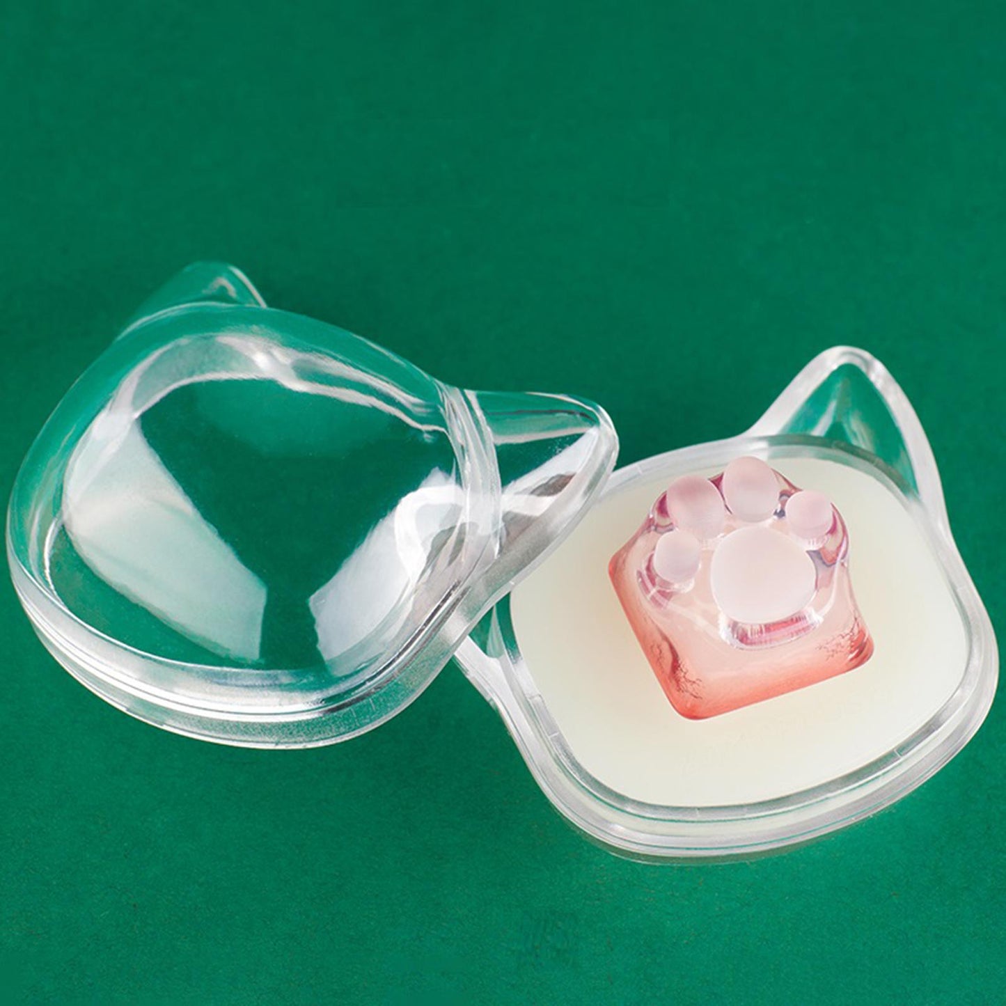 Cute 3D Clear Cat Paw Mechanical Keyboard Keycap for Cherry MX Red