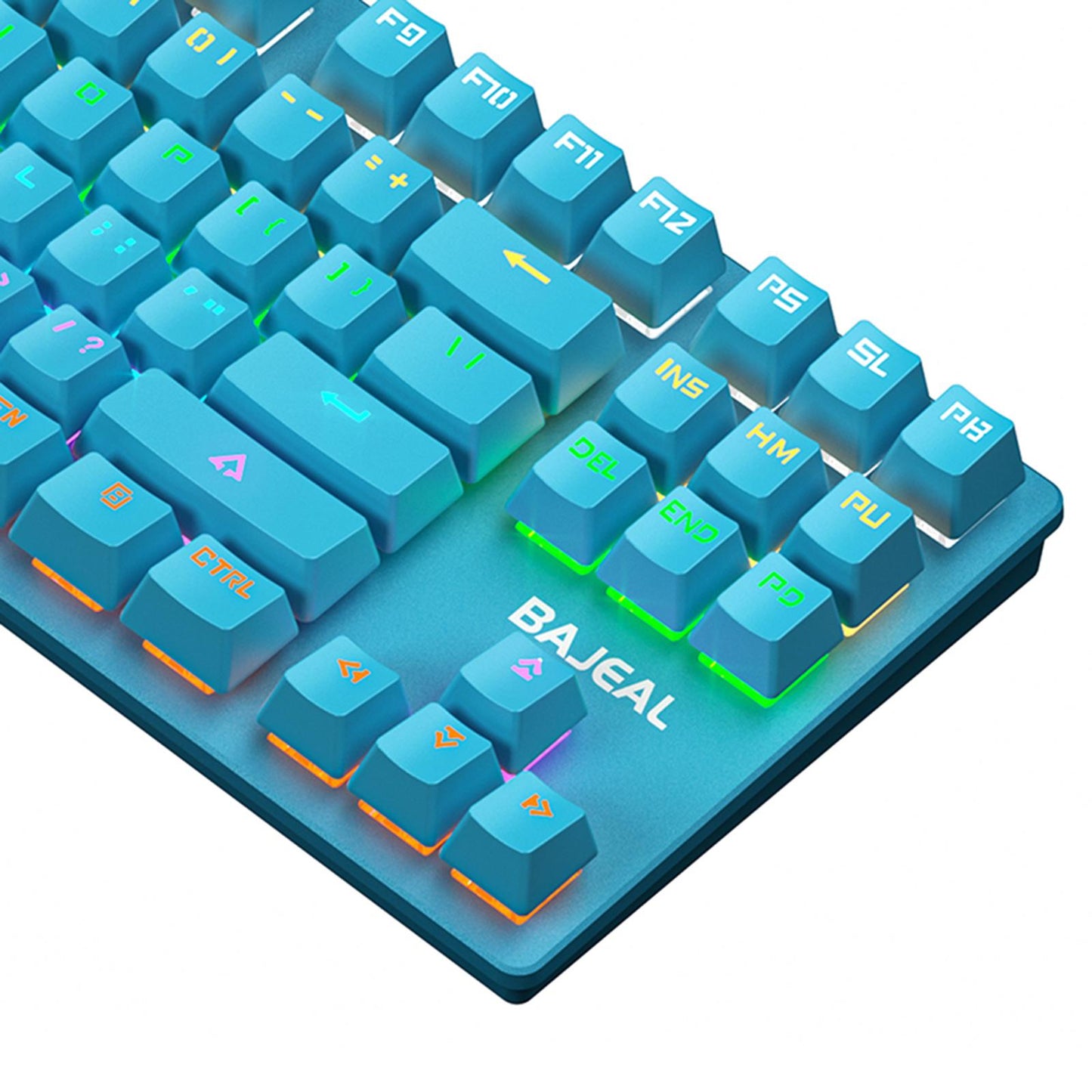 Cute 87-Key Backlit Wired Mechanical Keyboard for Windows Gamer PC Blue