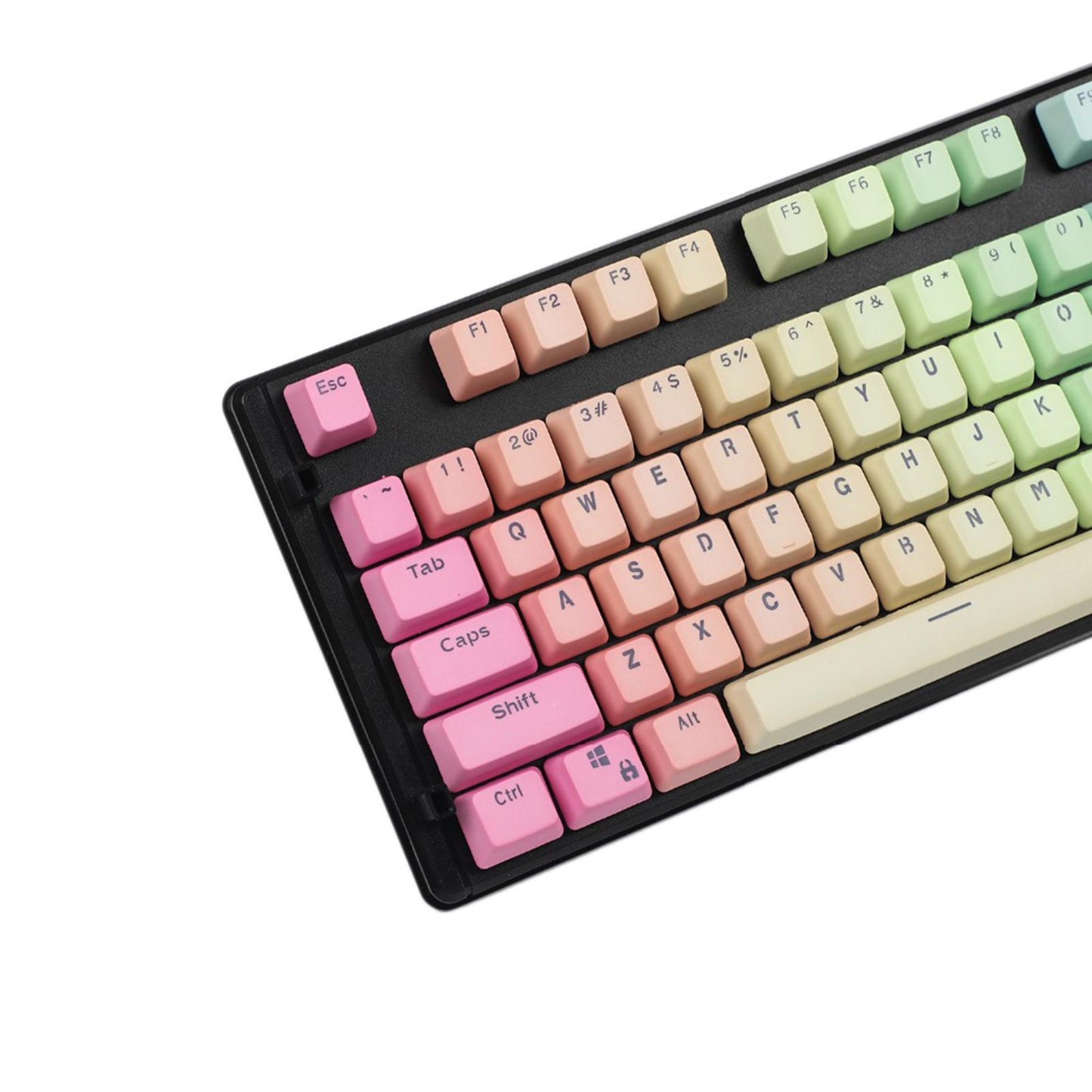 104 Keys Mechanical Switch Keyboard Keycaps PBT Keycaps Rainbow Gradient